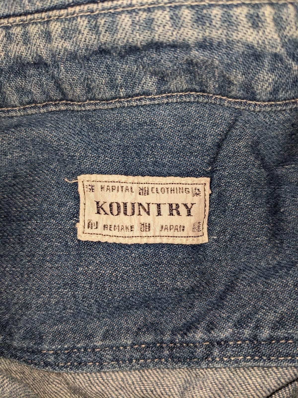 Kapital KAPITAL 8 OZ BONE EMBROIDERY DENIM WORK SHIRT SIZE 3 Size US L / EU 52-54 / 3 - 7 Thumbnail