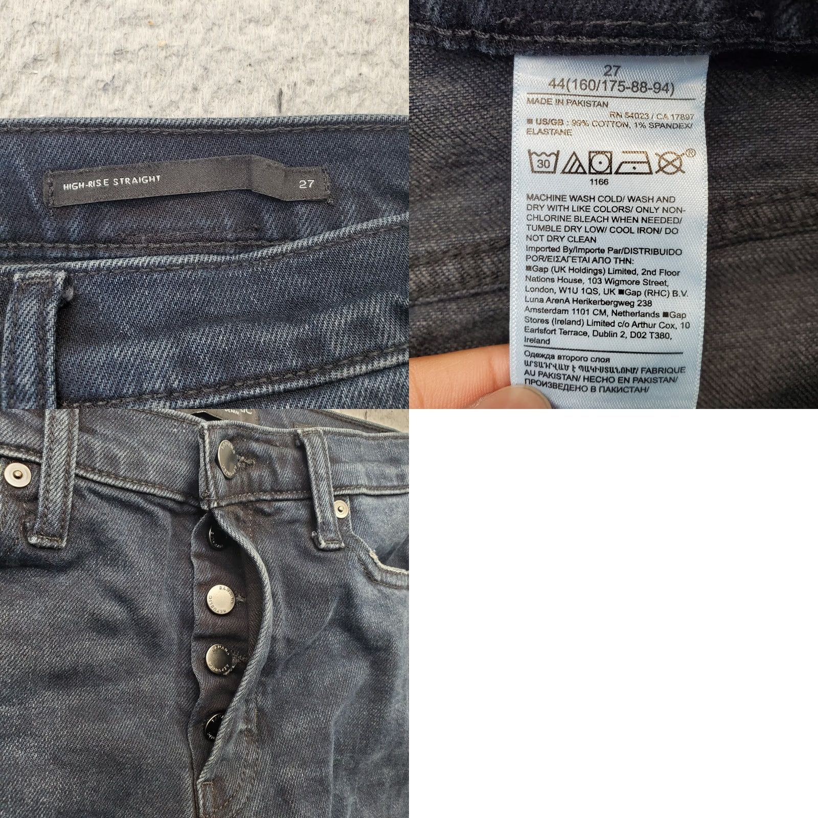 Banana Republic Banana Republic Womens Jeans 27 Blue Denim High Rise Stretch Button Fly Straight Denim Jeans for Women Size 27" / US 4 / IT 40 - 8 Thumbnail