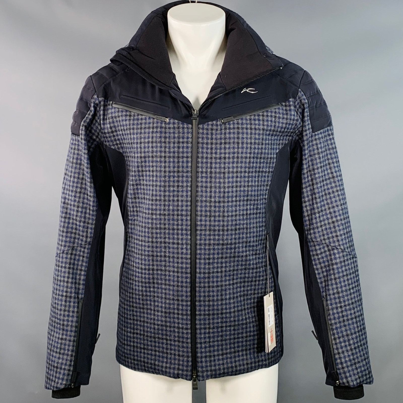 KJUS KJUS Formula SE Black Grey Navy Plaid Polyamide Ski Jacket Size US M / EU 48-50 / 2 - 1 Thumbnail