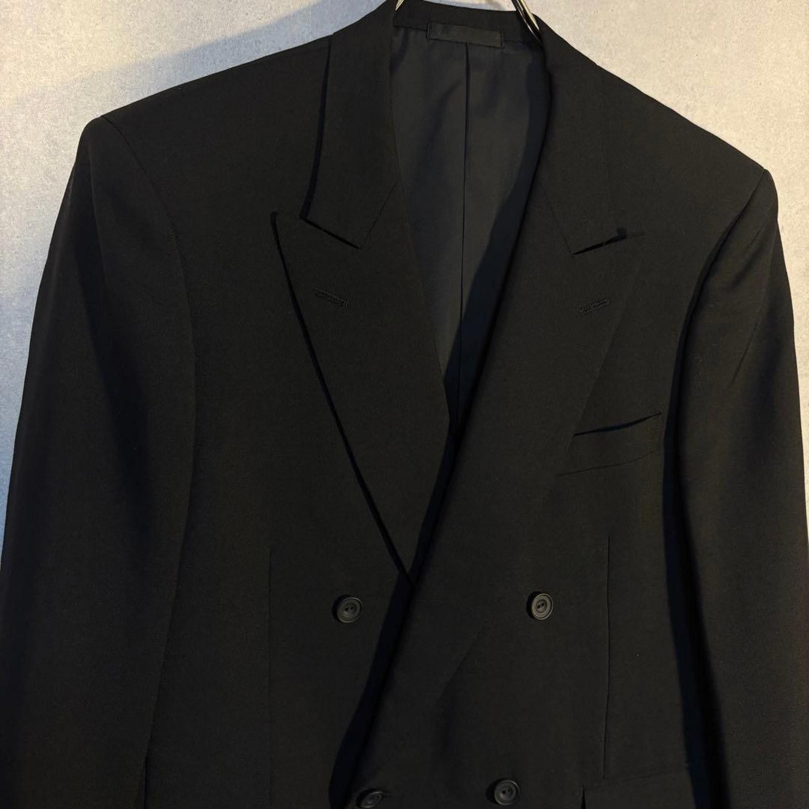 Dior Dior - Black Double-Breasted Suit Wide Trousers Size 38R - 3 Thumbnail