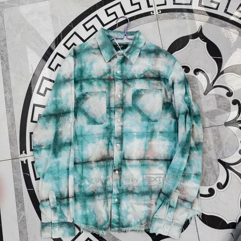Amiri Amiri Size XXL Dyed green plaid shirt Size US XXL / EU 58 / 5 - 1 Thumbnail