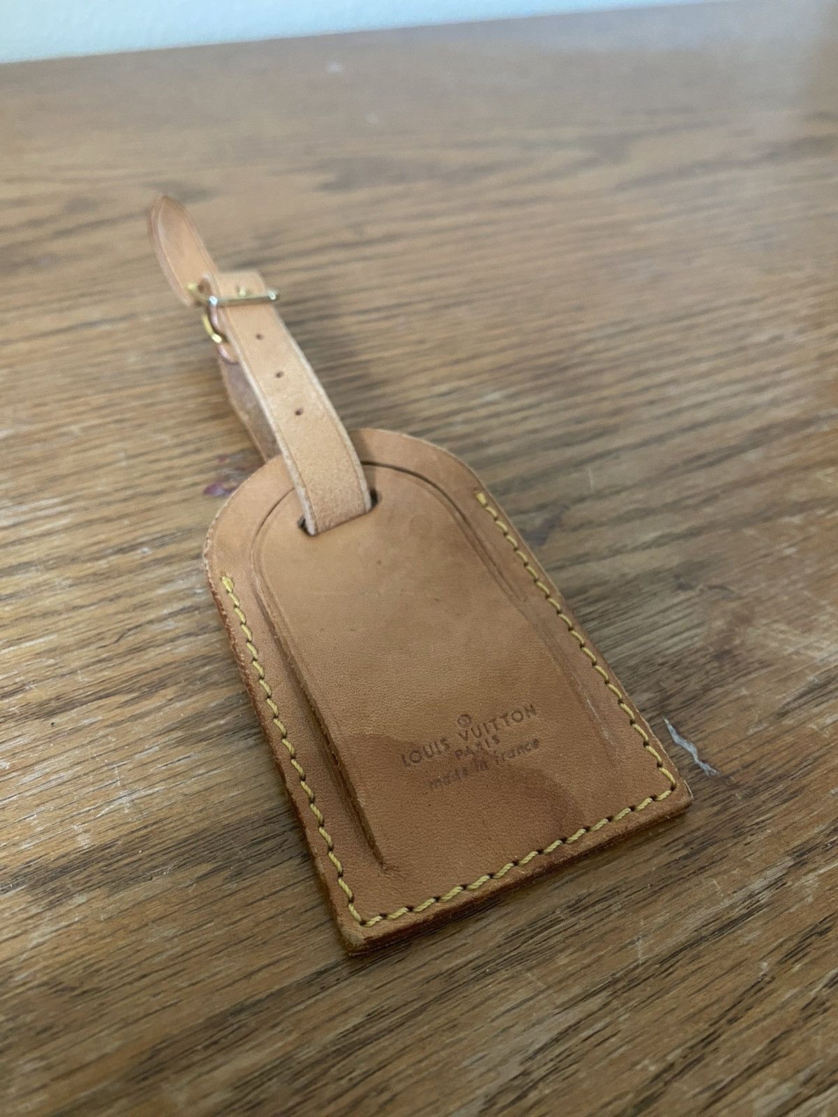 Louis Vuitton Louis Vuitton vachetta leather luggage ID tag name tag Size ONE SIZE - 2 Thumbnail