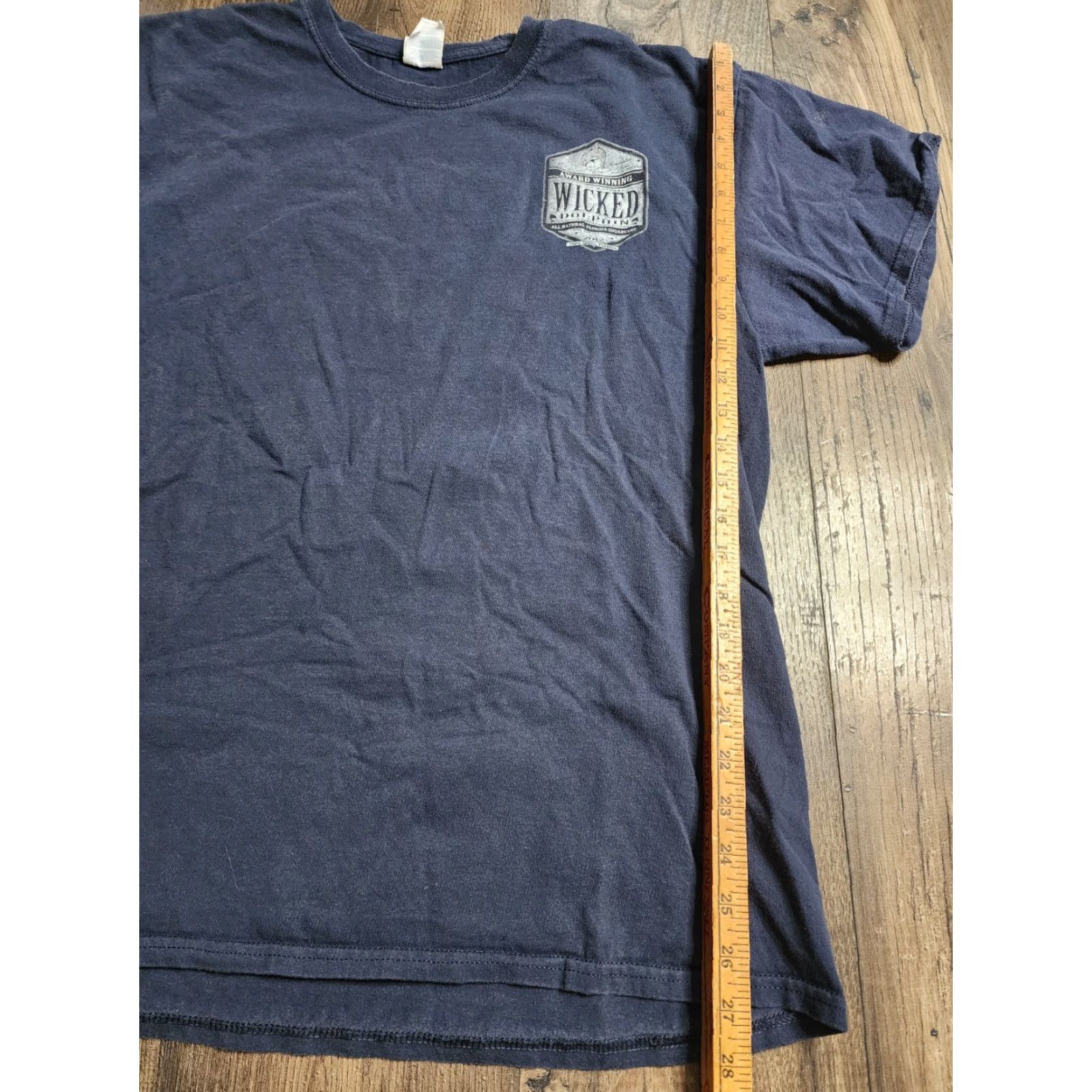 Sugar Cane Vintage Wicked Dolphin Rum T-Shirt Men XL Crew Neck Cotton Blend Graphic Double-Sided Blue Distillery Size US XL / EU 56 / 4 - 2 Thumbnail
