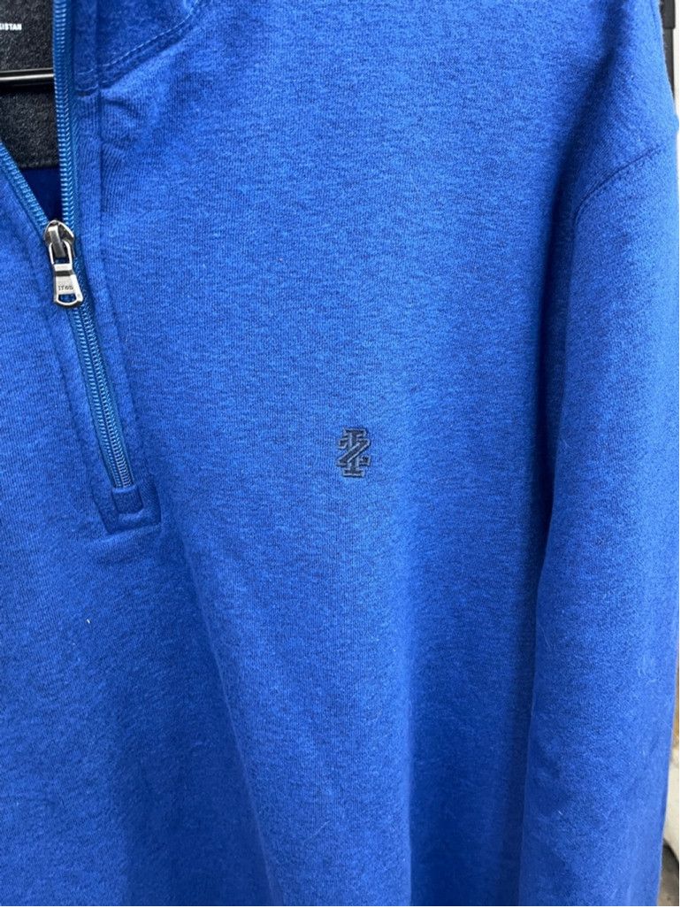 Izod IZOD Quarter-Zip Blue Pullover Sweater Men’s XL Stretch Size US XL / EU 56 / 4 - 7 Thumbnail