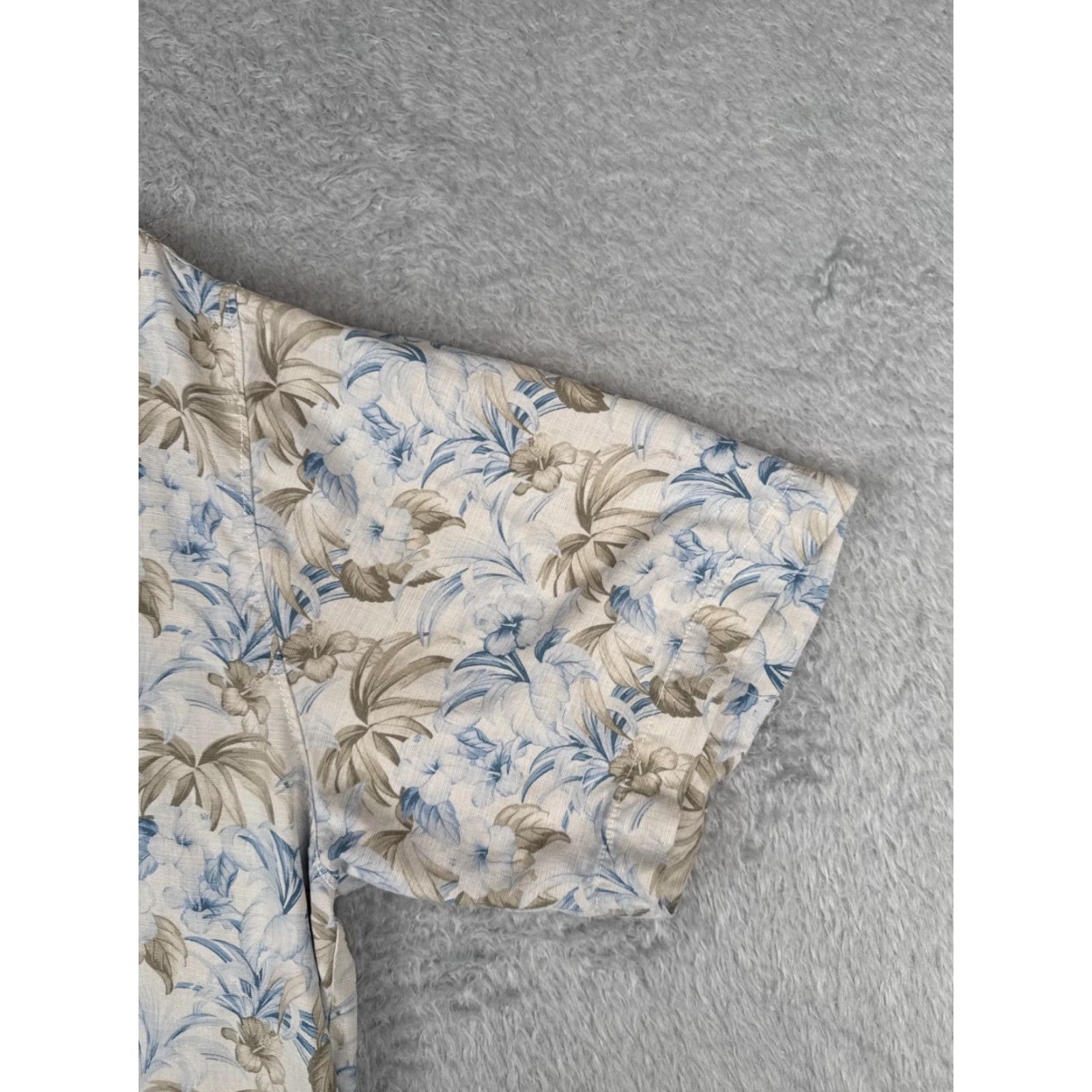 Tommy Bahama Tommy Bahama Shirt Men Large Blue Floral Palm Pattern 100% Silk Hawaiian Beach Size US L / EU 52-54 / 3 - 2 Thumbnail