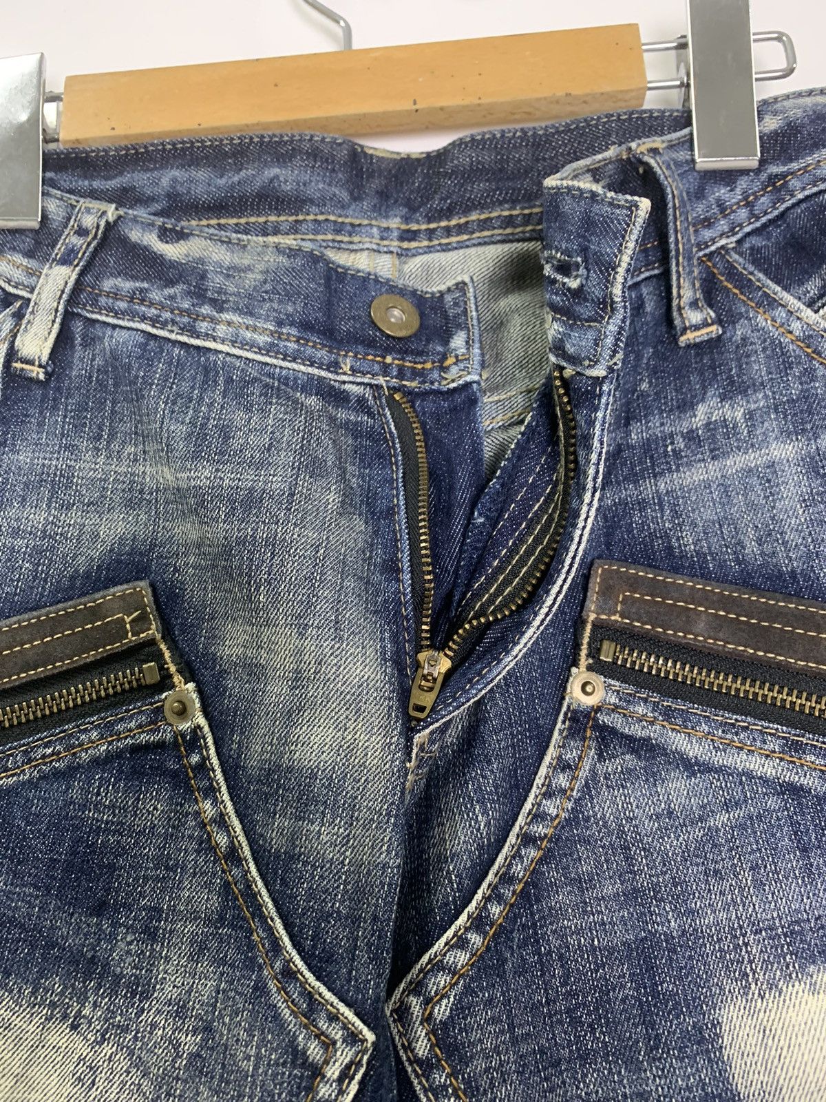 Michel Klein × Vintage Vintage distress jeans Size US 34 / EU 50 - 7 Thumbnail