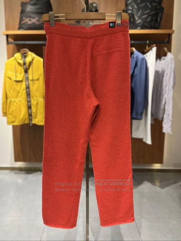 Ermenegildo Zegna Zegna Men's Red Brushed Drawstring Knit Sweatpants. Size US 28 / EU 44 - 4 Thumbnail