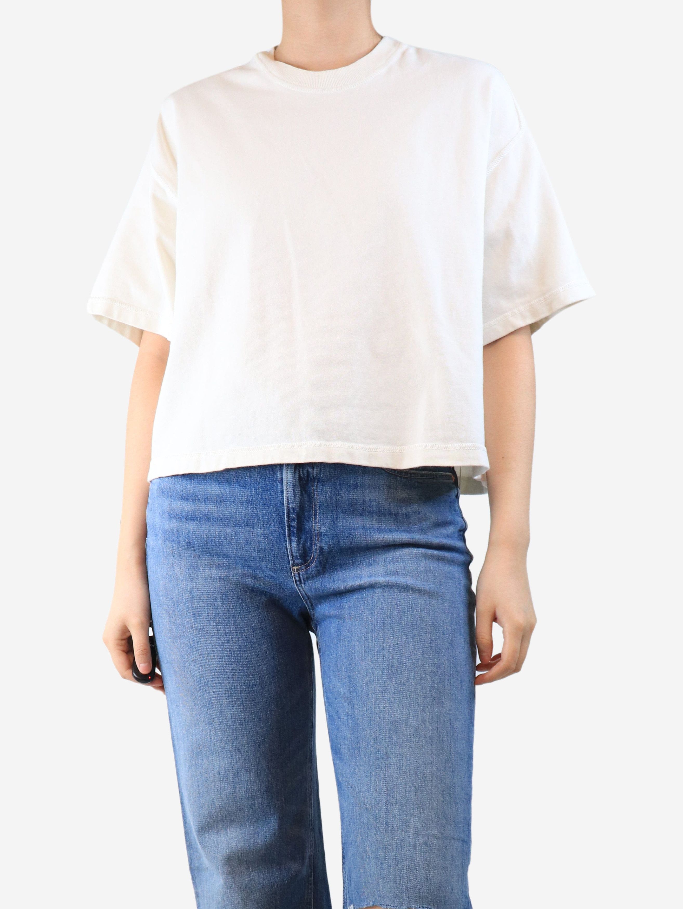 Bottega Veneta White cropped heavyweight t-shirt - S Size S / US 4 / IT 40 - 1 Thumbnail