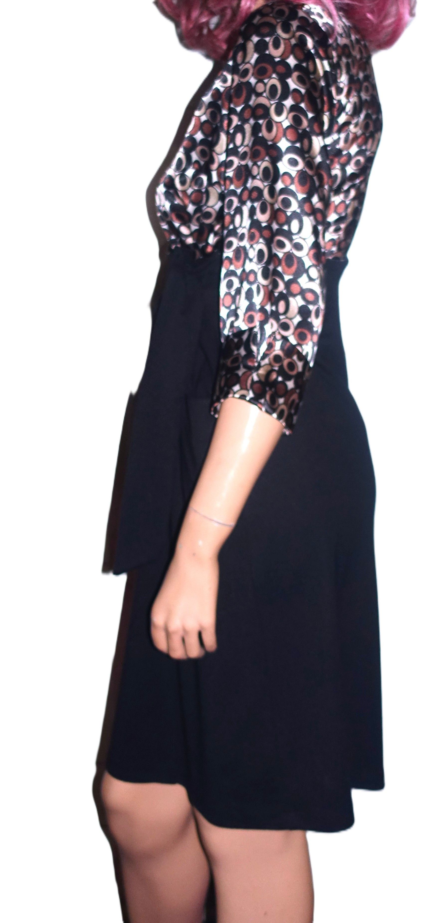 Other AGB Brown Black Wrap Dress Petite 6 Size M / US 6-8 / IT 42-44 - 4 Thumbnail