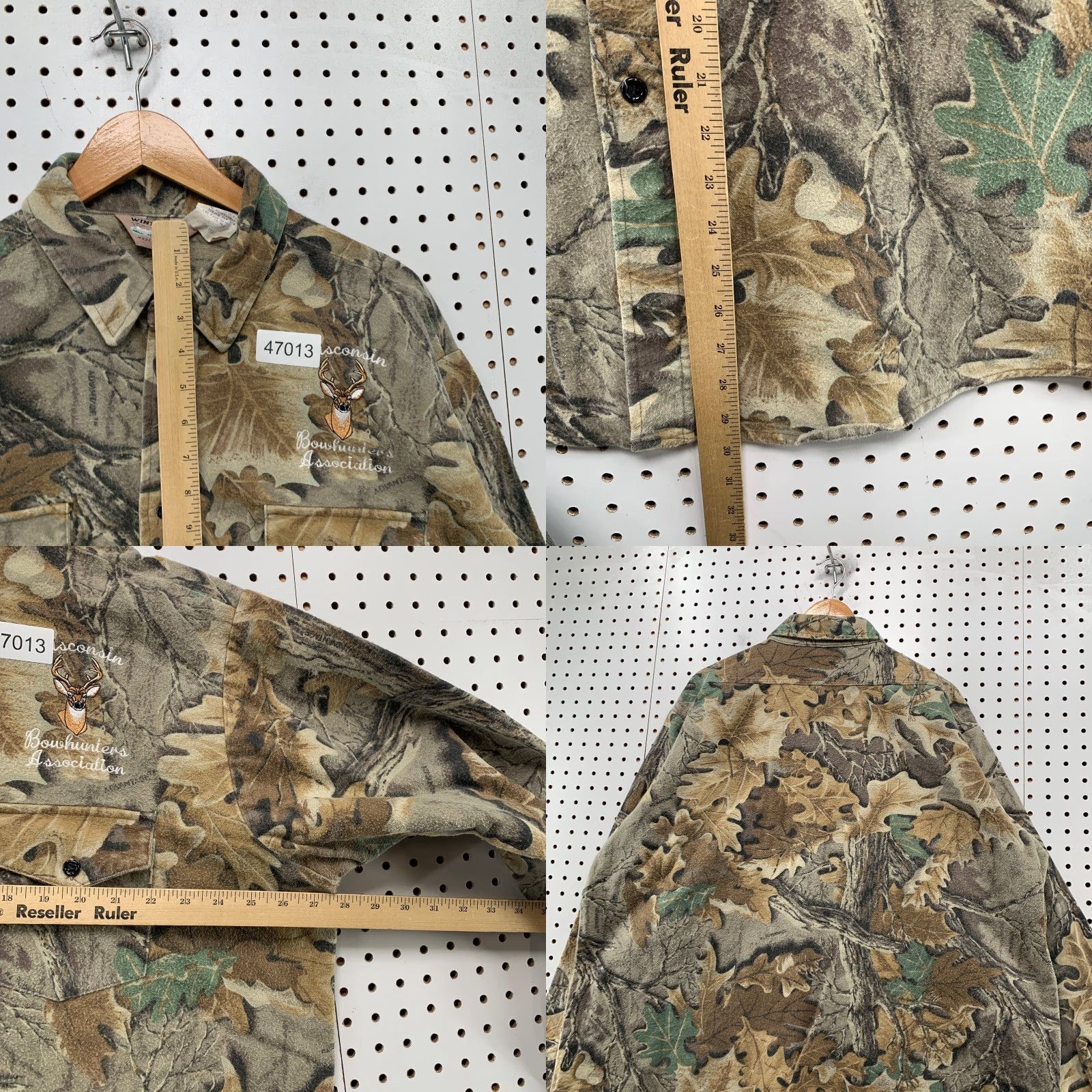 Vintage VINTAGE Wisconsin Bowhunters Button Shirt Mens 2XL Camouflage Chamois Outdoor Size US XXL / EU 58 / 5 - 8 Thumbnail