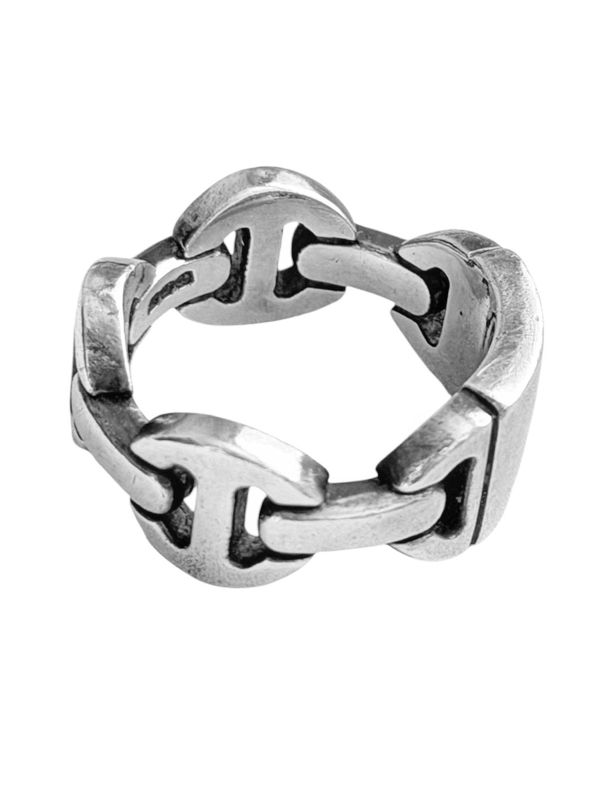 Hoorsenbuhs Brute Classic Tri-link Monogram Silver Ring Size ONE SIZE - 5 Thumbnail