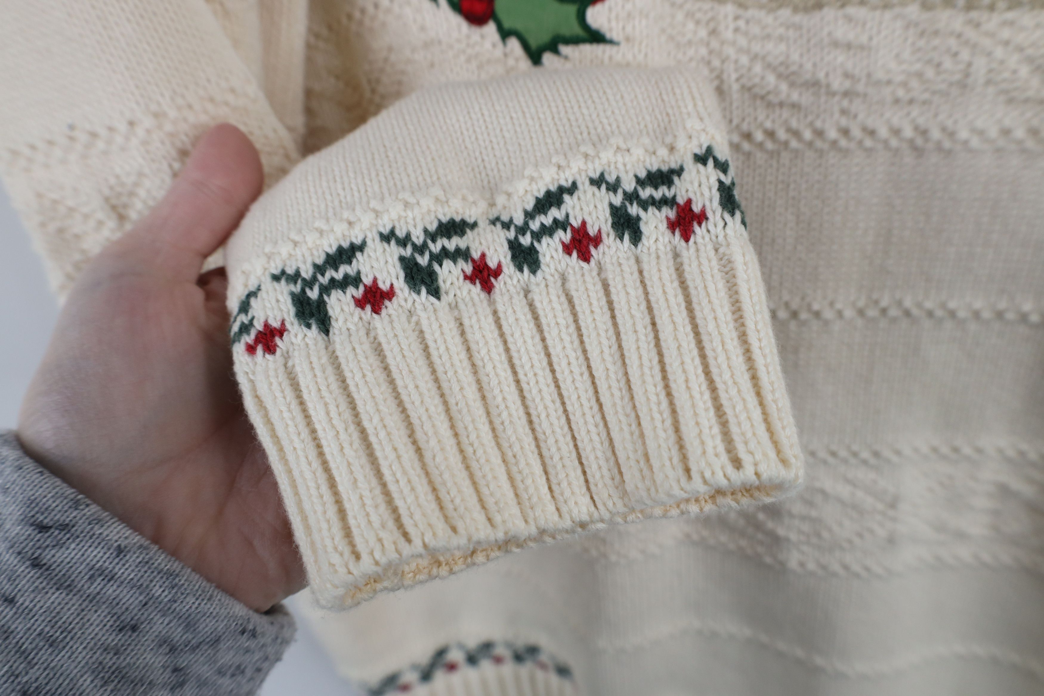 Cabelas × Vintage Vintage 90s Cabelas Mistletoe Deer Buck Knit Sweater Size M / US 6-8 / IT 42-44 - 7 Thumbnail