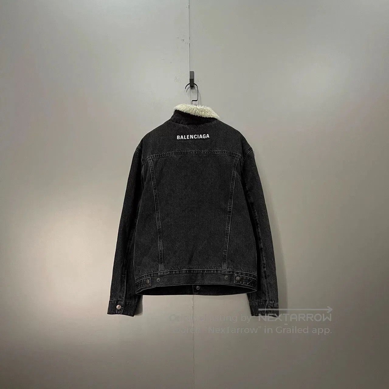 Balenciaga Balenciaga Black Denim Sherpa Jacket. Size US M / EU 48-50 / 2 - 2 Thumbnail
