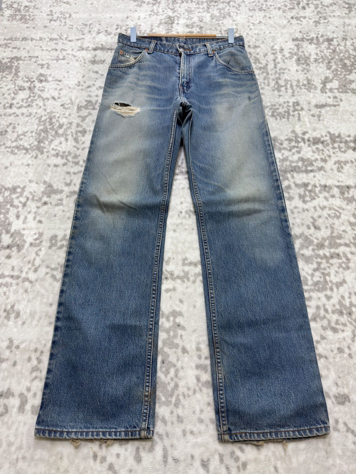 Levi's Levi’s Orange Tab 606 Grunge Distressed Straight Leg Denim Size US 29 - 1 Thumbnail