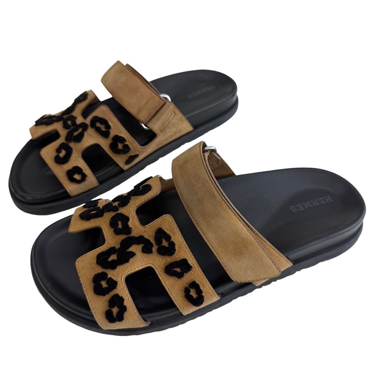 Hermes Hermès Leopard Chypre Suede Sandals Size 38 Size US 8 / IT 38 - 1 Thumbnail