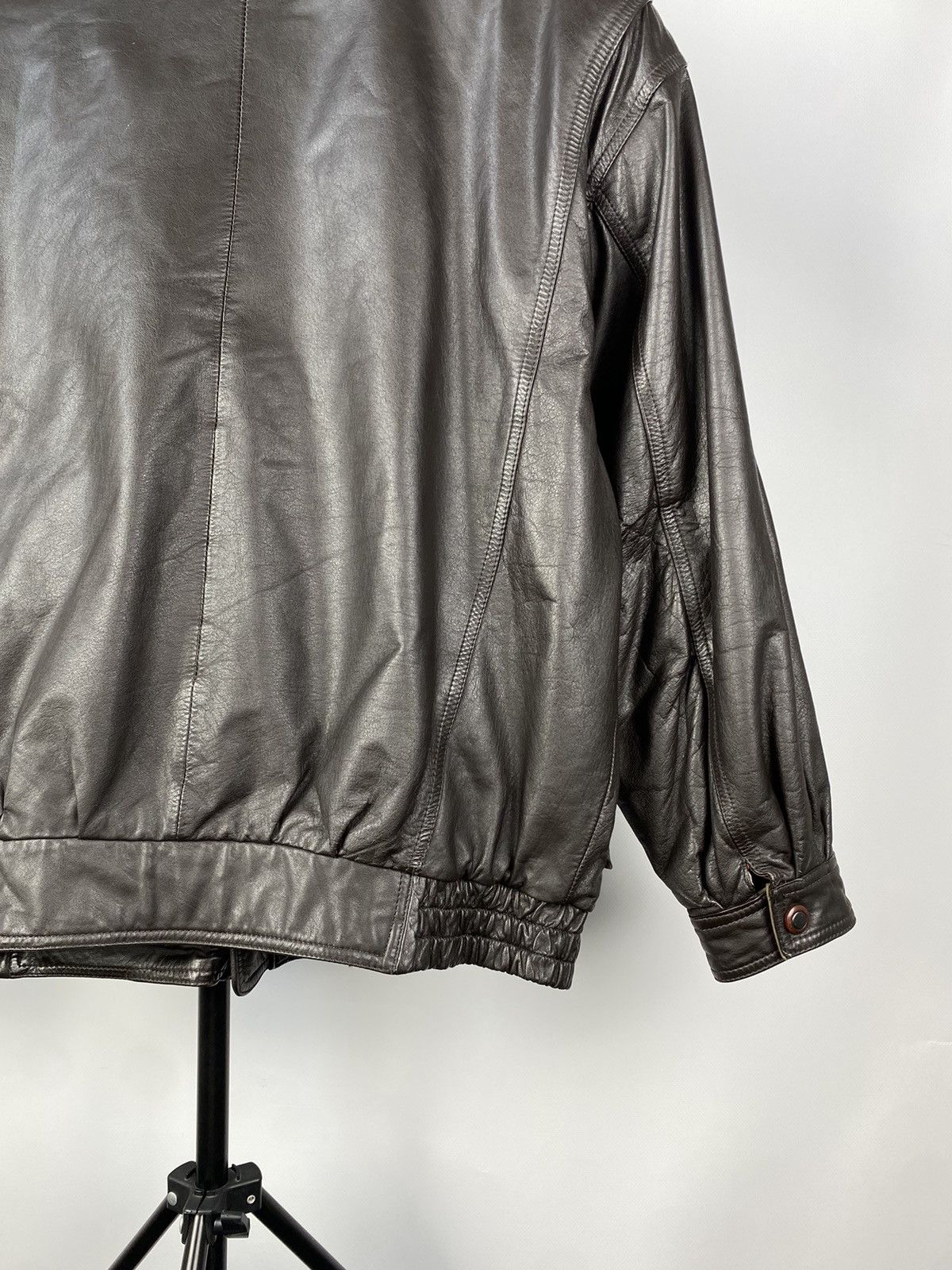 Vintage Vintage Leather Jacket Genuine Leahter bomber Moto Oldmoney Size US L / EU 52-54 / 3 - 12 Thumbnail