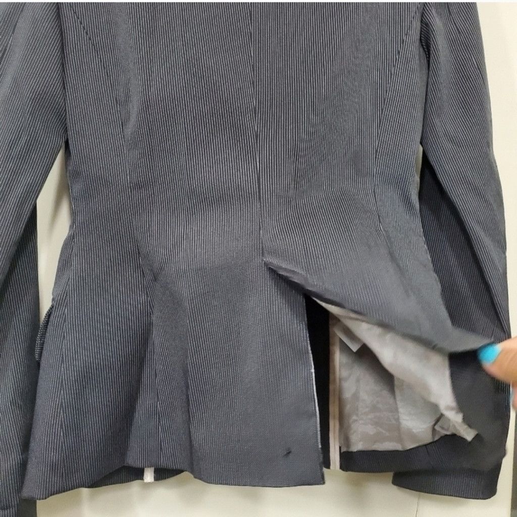 Mango Mango top suit pinstripe blazer print dark grey Size XS / US 0-2 / IT 36-38 - 7 Thumbnail