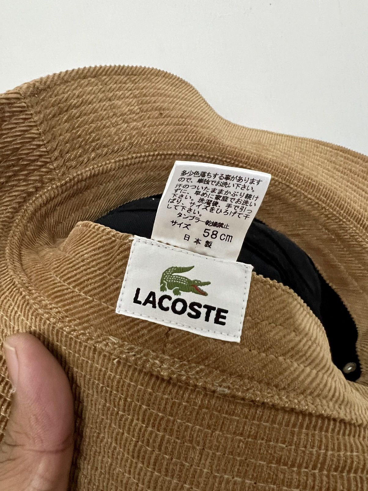 Lacoste Vintage Lacoste Corduroy Bucket Hat Size ONE SIZE - 6 Thumbnail