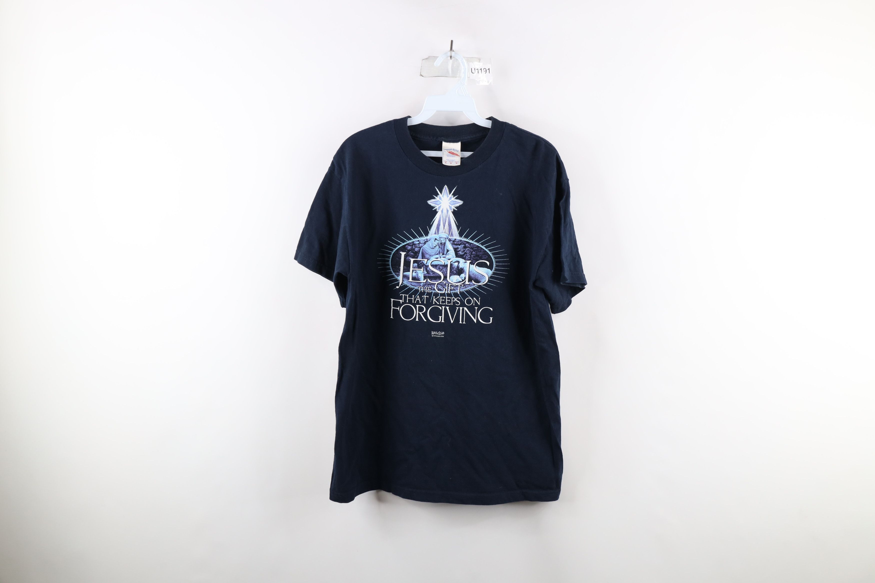 Vintage Vintage 90s Out Jesus Christianity Short Sleeve T-Shirt Size US M / EU 48-50 / 2 - 1 Thumbnail