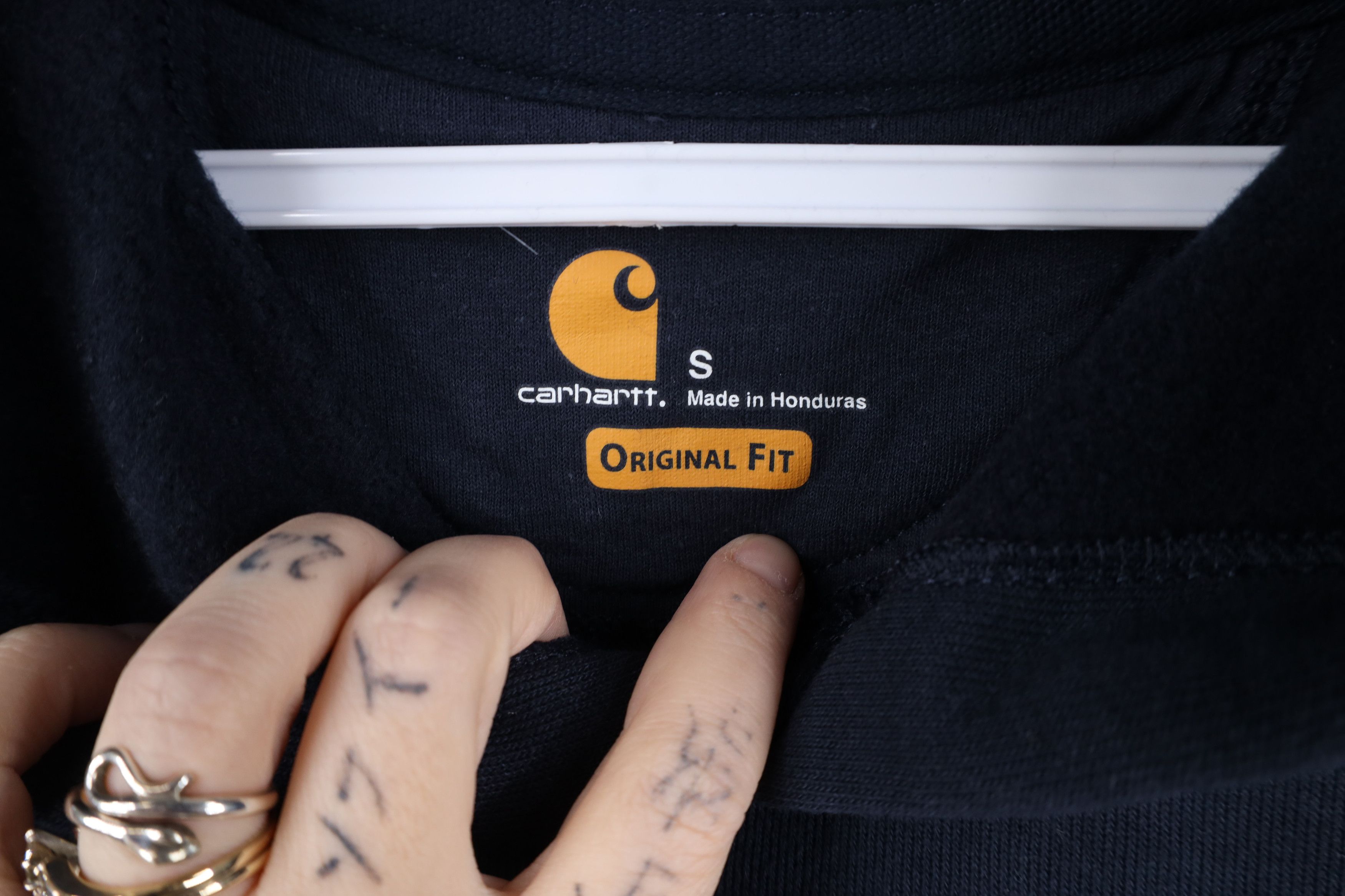 Carhartt Carhartt Custom Fire Flames Acid Wash Hoodie Sweatshirt Size US S / EU 44-46 / 1 - 11 Thumbnail
