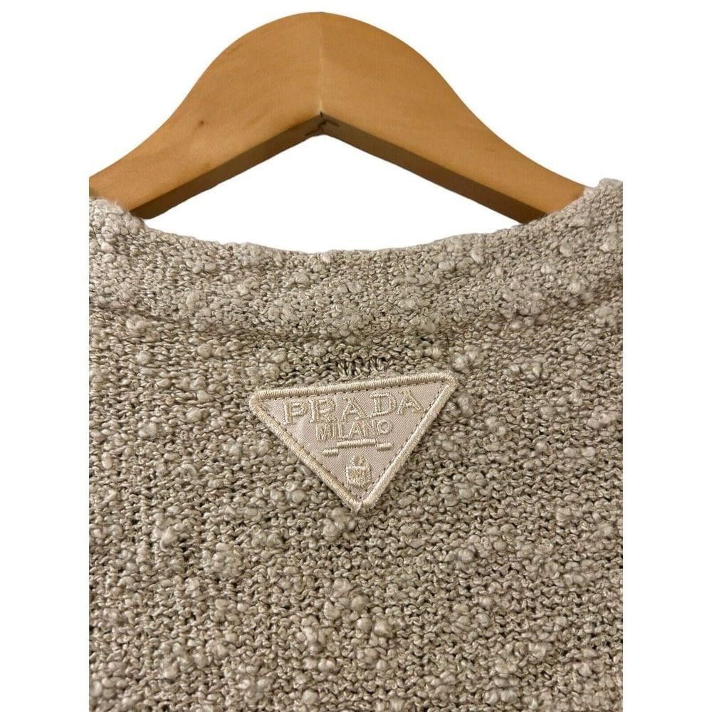 Prada PRADA Boucle Drawstring Mini Dress NWT S Oatmeal Authentic Size S / US 4 / IT 40 - 11 Thumbnail