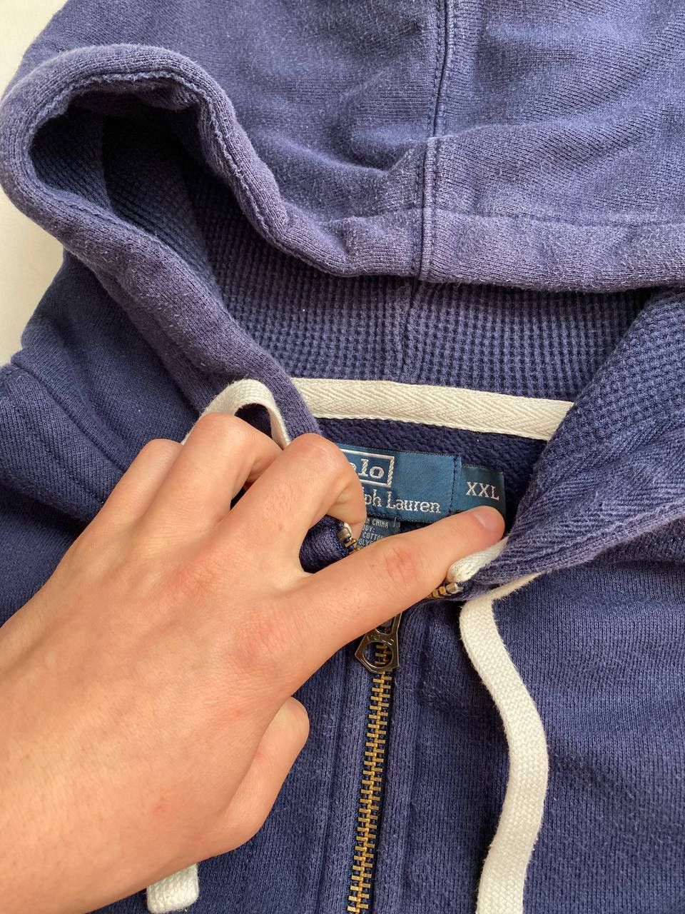 Polo Ralph Lauren × Vintage Vintage Polo Ralph Lauren Y2K Zip UP Hoodie Faded Size US XXL / EU 58 / 5 - 3 Thumbnail