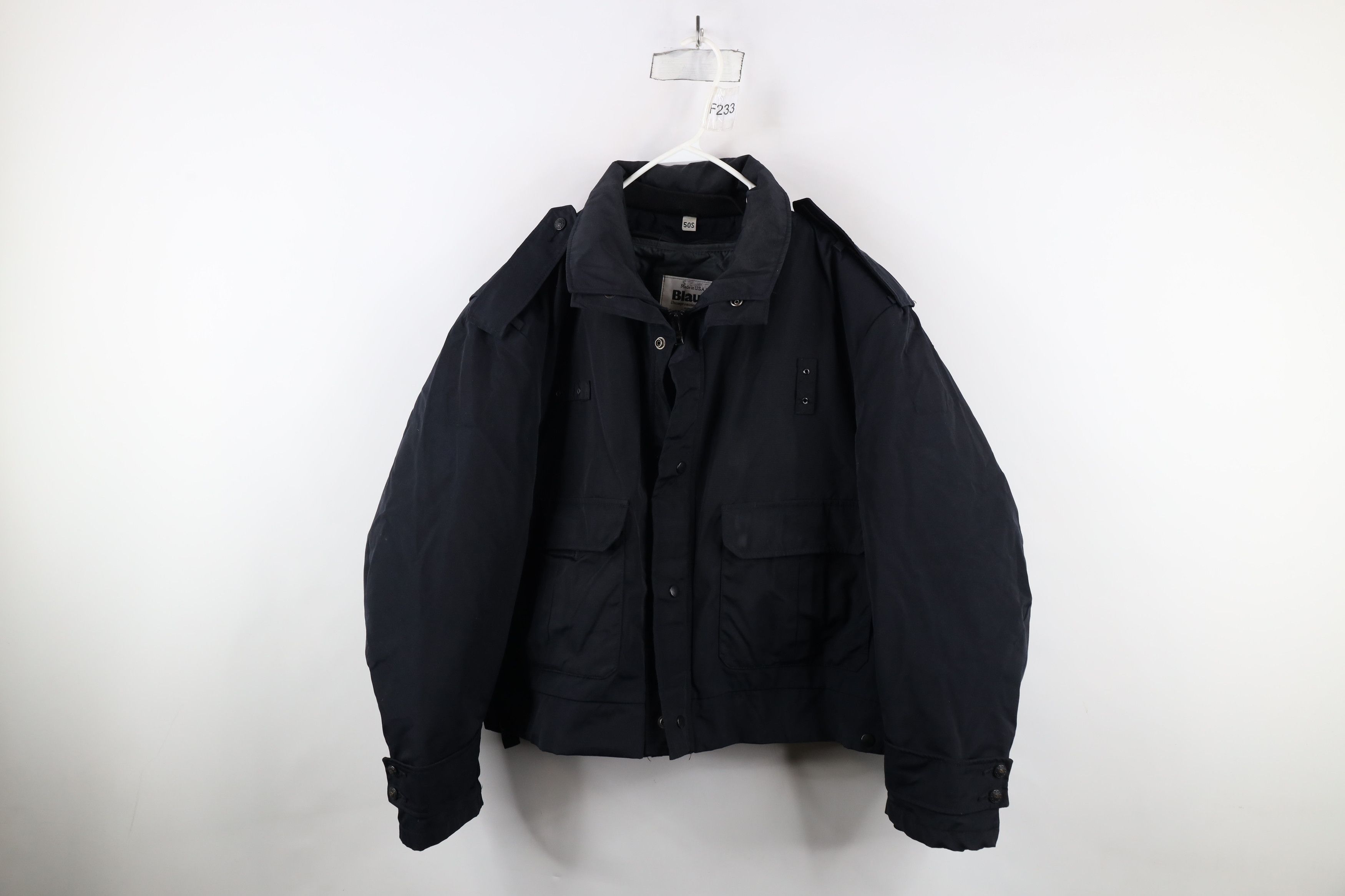 Vintage Vintage 90s Blauer Police Tactical Uniform Jacket Blue USA Size US XXL / EU 58 / 5 - 1 Thumbnail