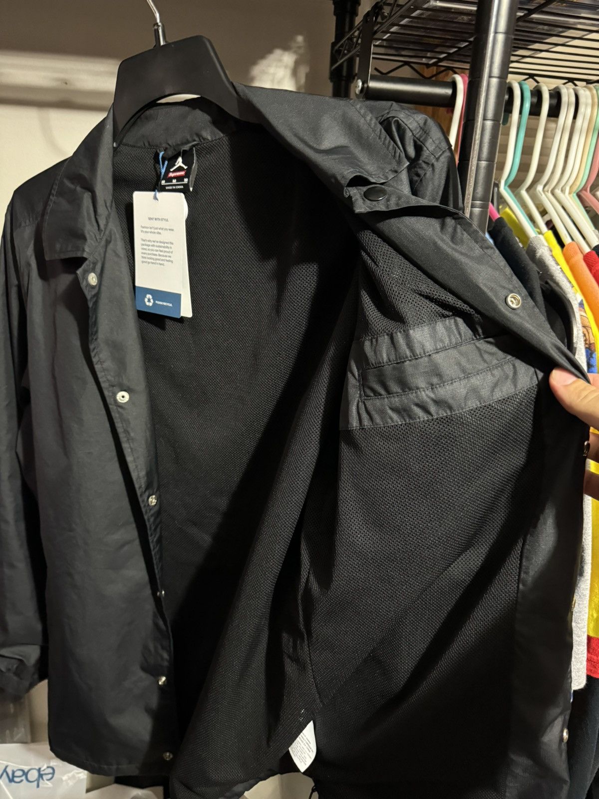 Jordan Brand × Supreme Supreme Jordan Coaches Jacket Black Medium Size US M / EU 48-50 / 2 - 12 Thumbnail