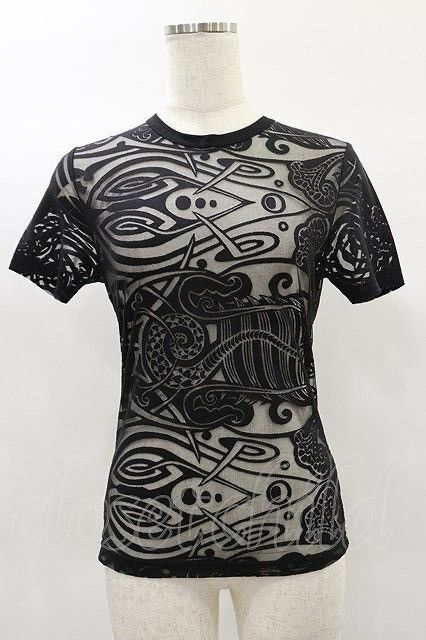 Jean Paul Gaultier Jean Paul GAULTIER Tattoo mesh power net T-shirt Size S / US 4 / IT 40 - 3 Thumbnail