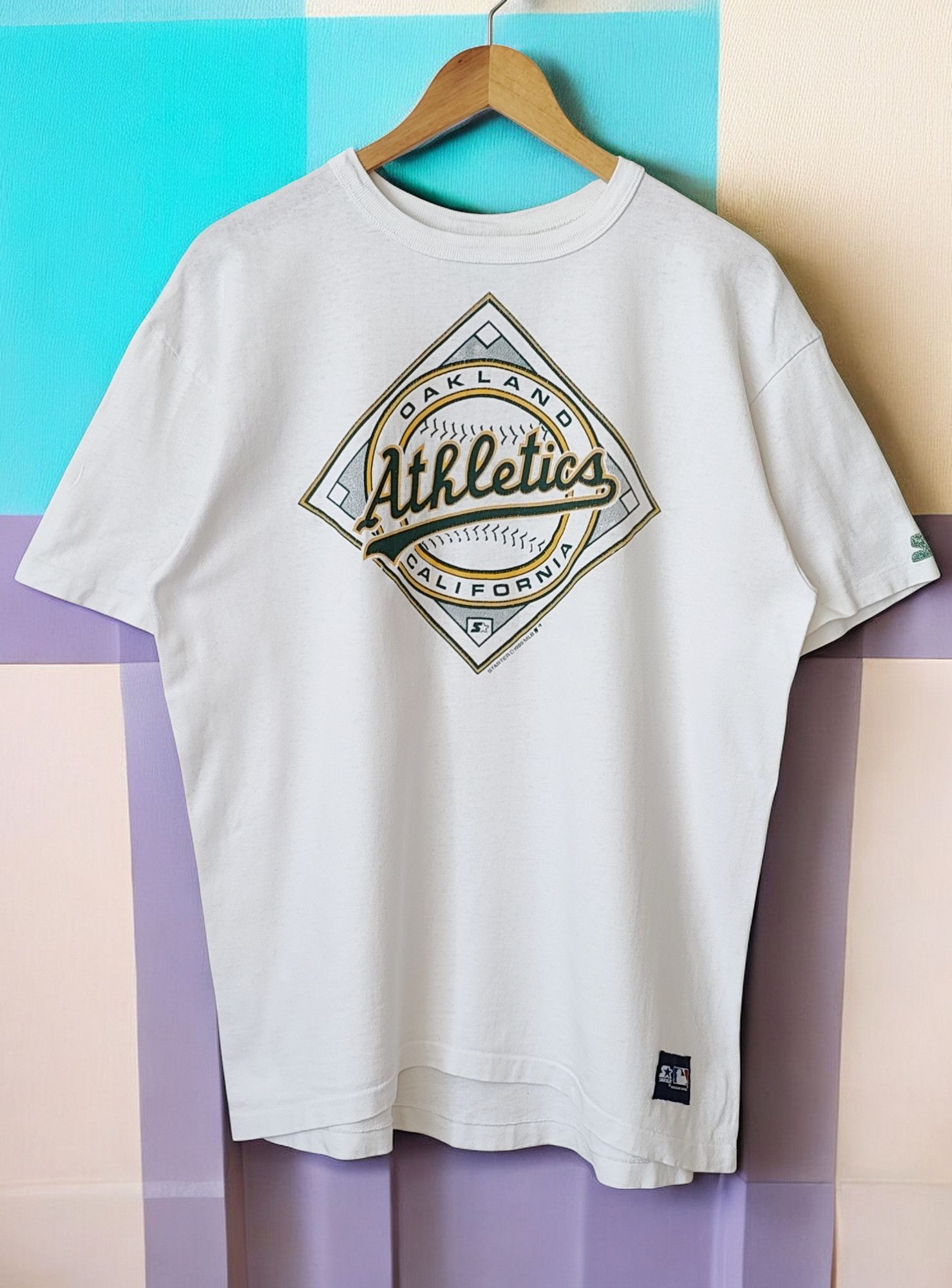 MLB Oakland Athletics x Starter 1989 Vintage 80s tshirt RARE Size US XL / EU 56 / 4 - 1 Thumbnail