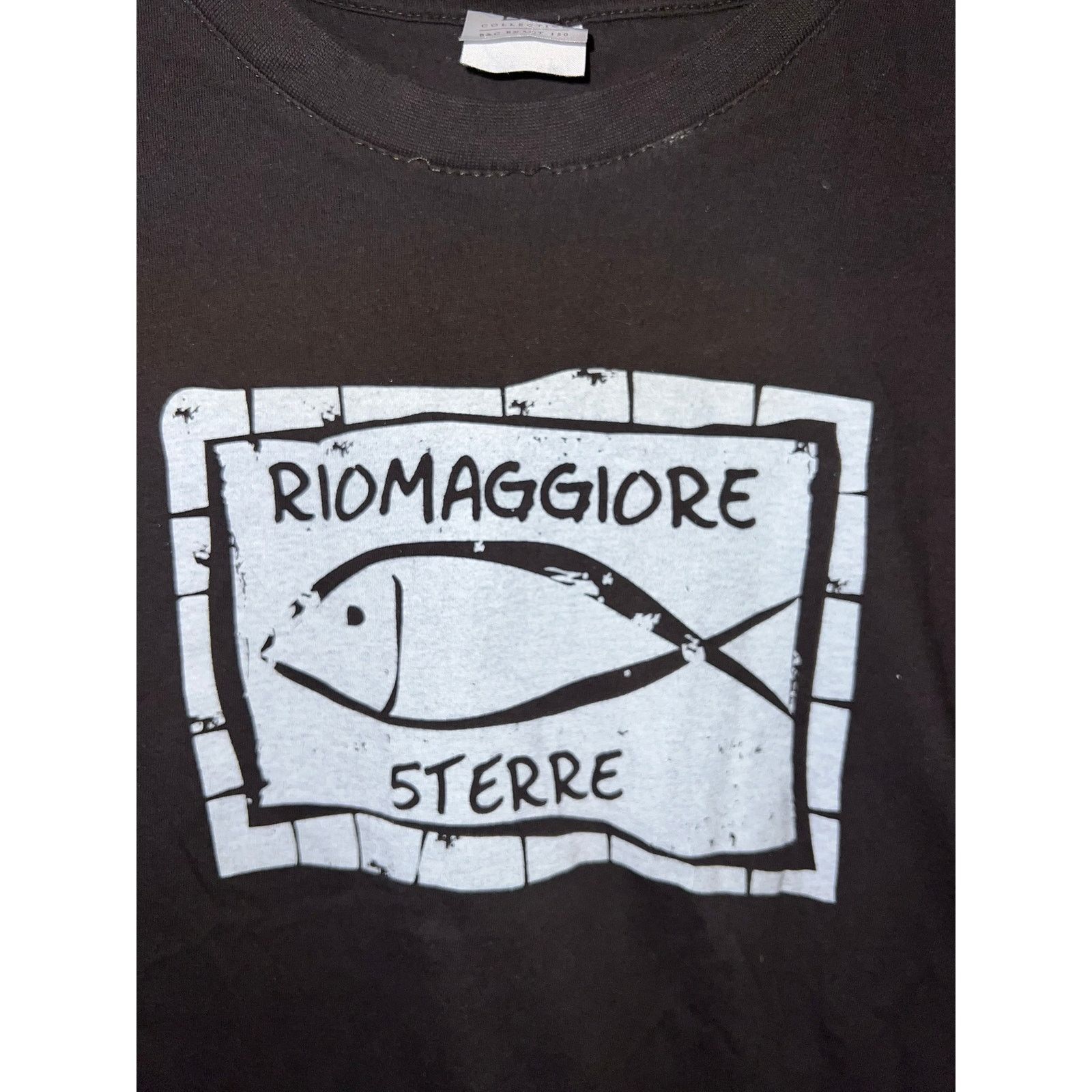 Vintage Vintage Fish Shirt Riomaggiore Sterre 5Terre Italy Art Tee L Size US L / EU 52-54 / 3 - 5 Thumbnail