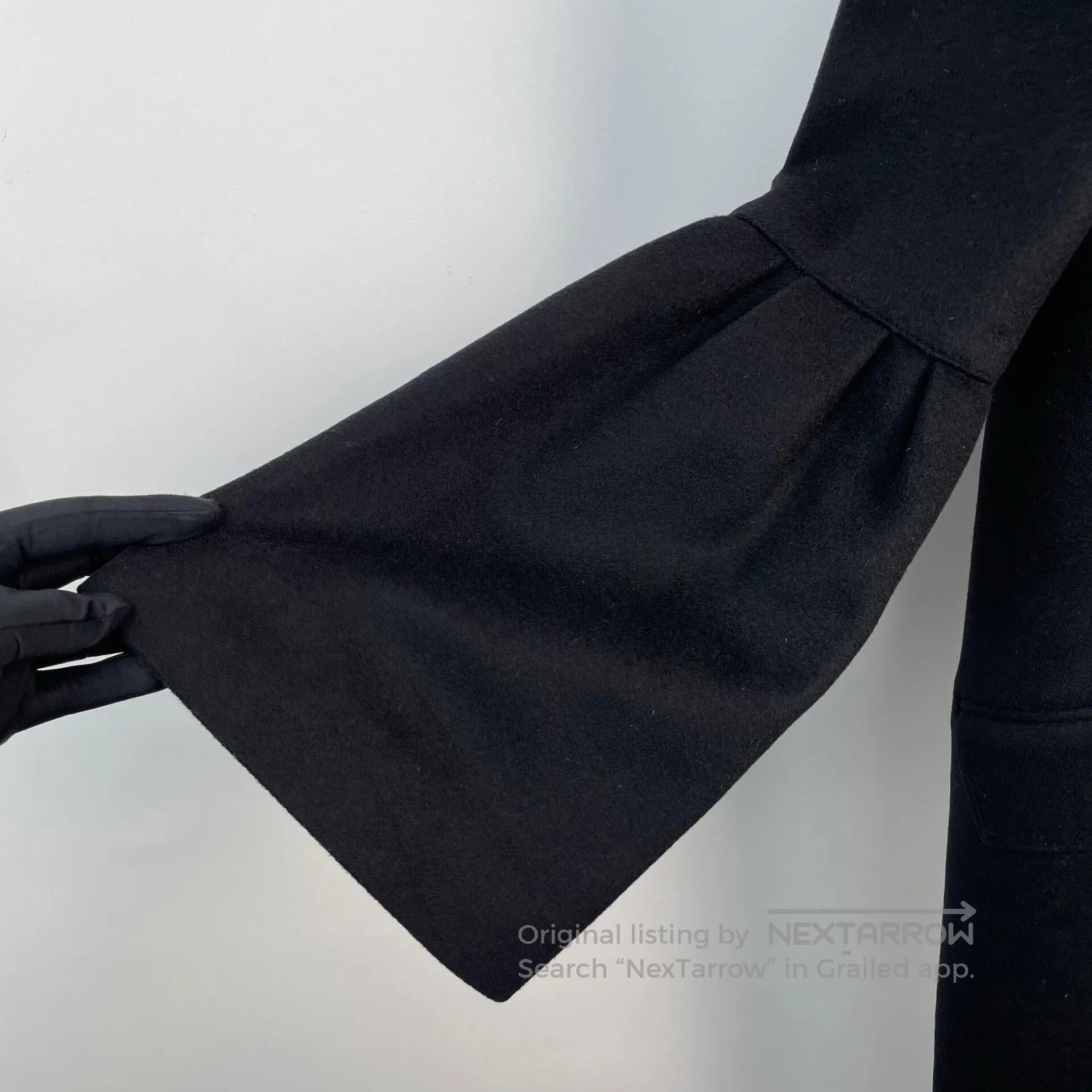 Burberry Burberry Bud Sleeve Black Long Coat Jacket| Size XS / US 0-2 / IT 36-38 - 4 Thumbnail