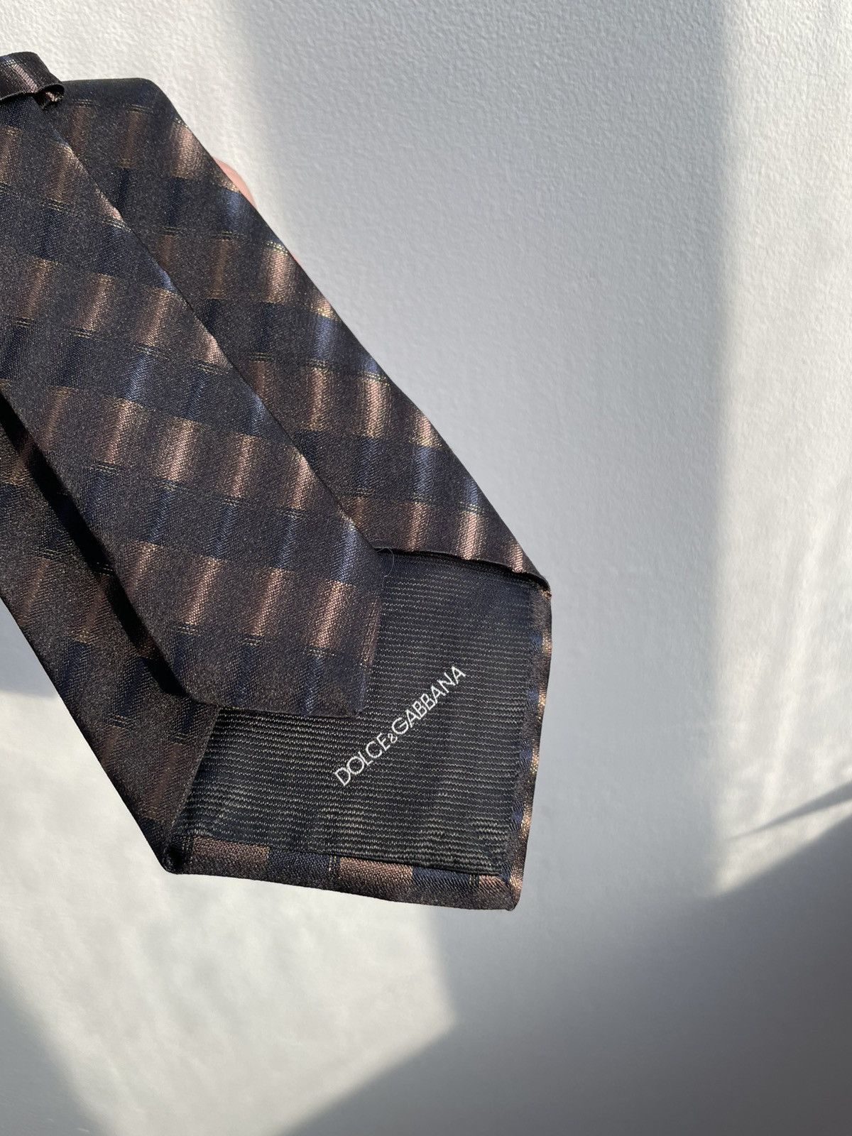 Dolce & Gabbana Dolce & Gabbana DG Men's Silk Brown Black Tie Cravatte Size ONE SIZE - 19 Thumbnail