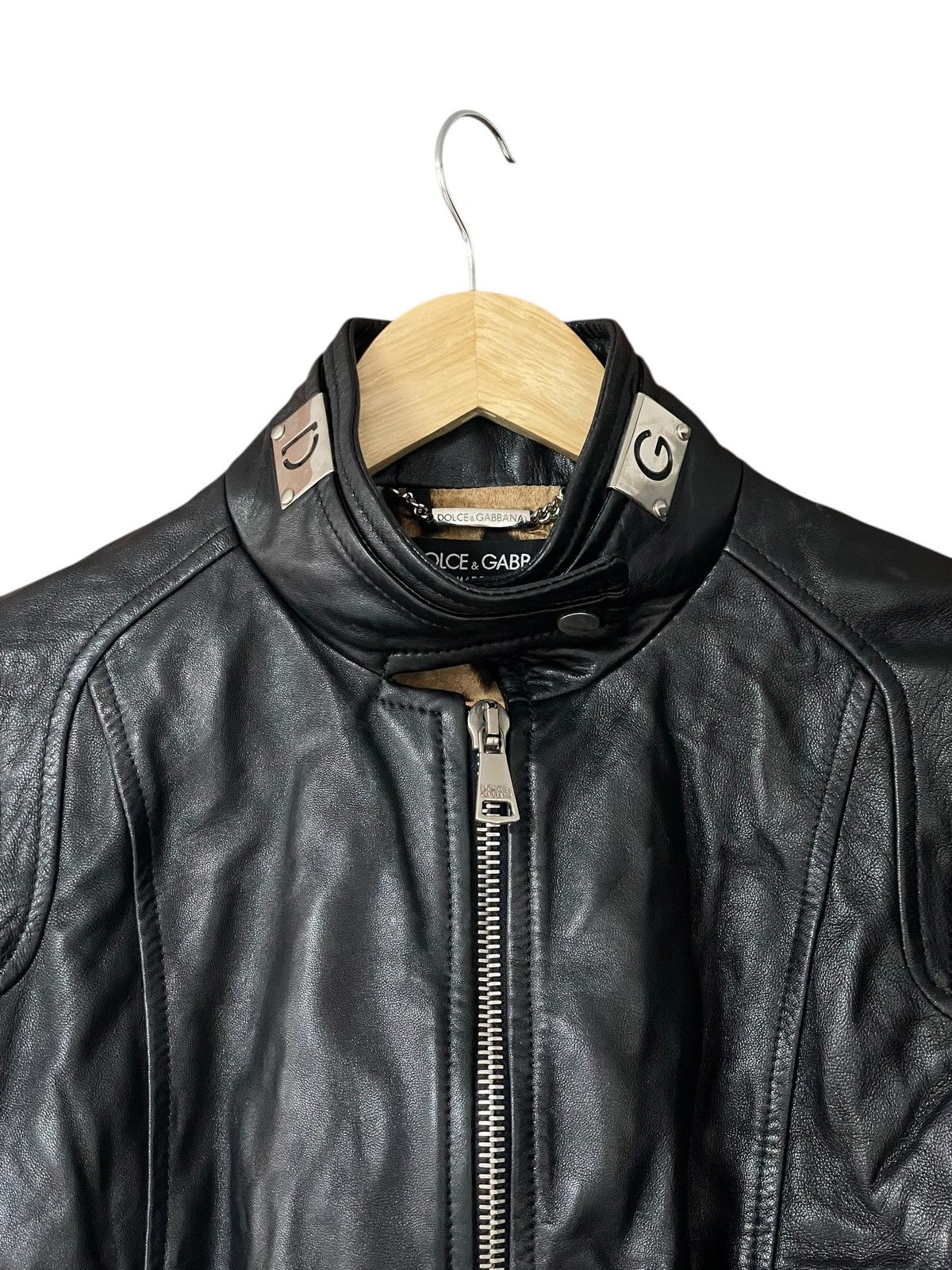 Dolce & Gabbana Dolce & Gabbana DG Silver Sheepskin Jacket Size M / US 6-8 / IT 42-44 - 3 Thumbnail