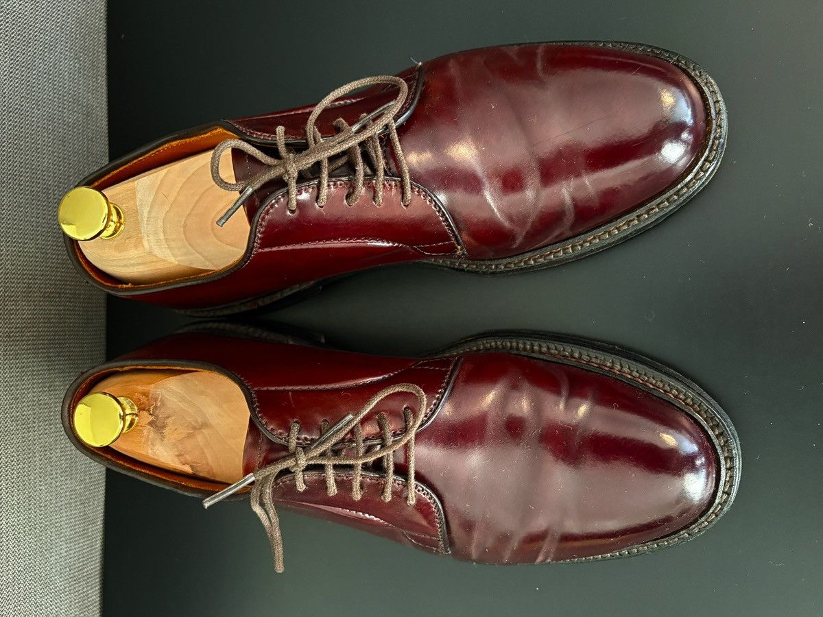 Alden Alden PTB 7.5 Color 8 Shell Cordovan Plain Toe Blucher Size US 7.5 / EU 40-41 - 1 Thumbnail