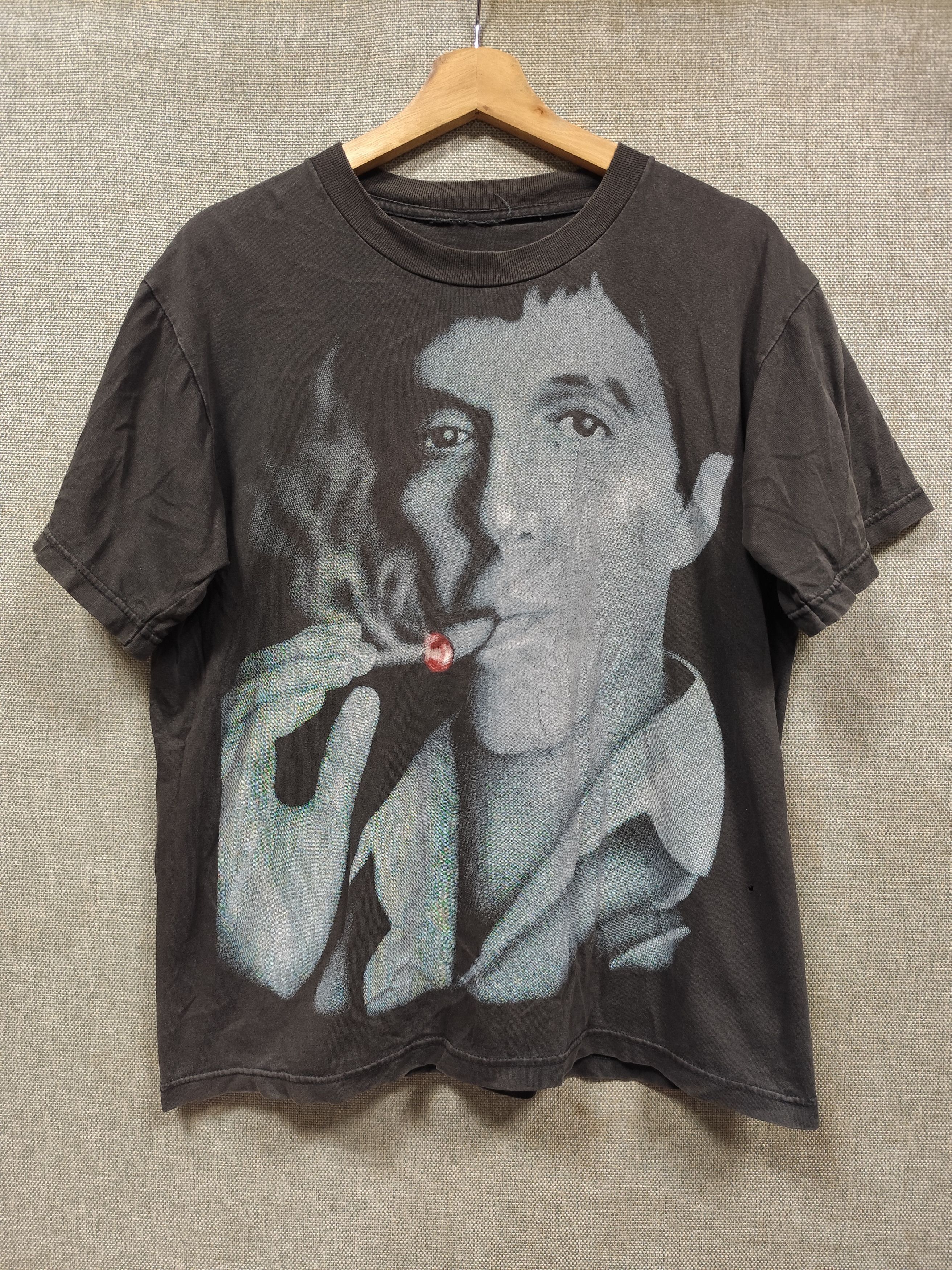 Vintage Vintage T Shirt Bootleg 90s Scarface Tony Montana Face Size US M / EU 48-50 / 2 - 1 Thumbnail