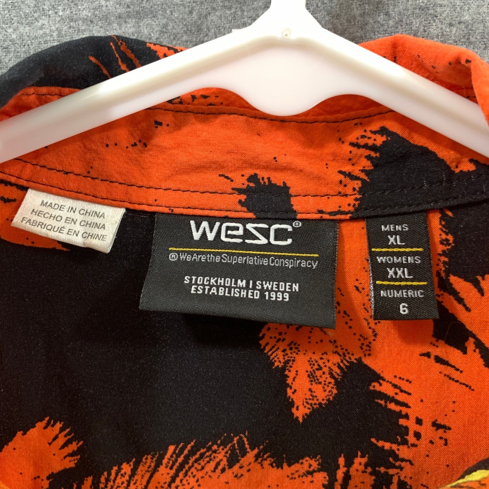 WeSC WeSC Button Up Orange Summer Shirt Adult Extra Large Size US XL / EU 56 / 4 - 3 Thumbnail
