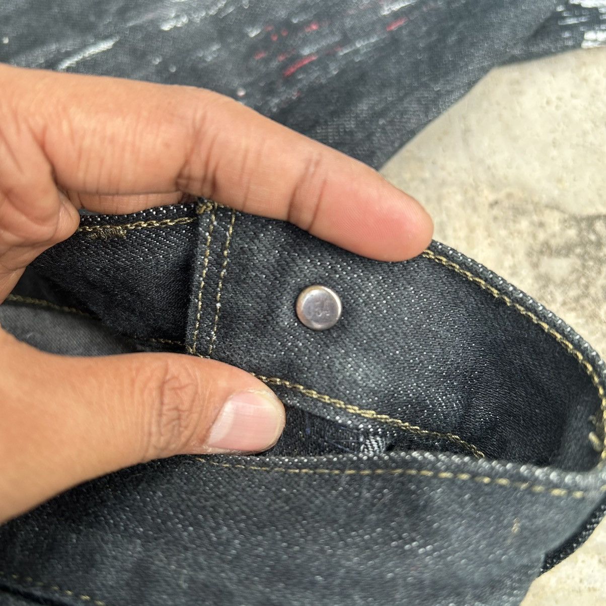 Levi's Vintage 90s LEVI'S ENGINEERED Paint Stain Motif Size US 33 - 16 Thumbnail