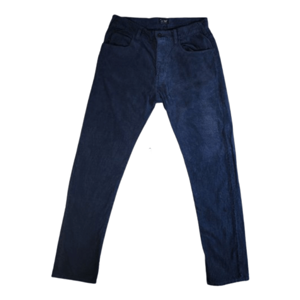 Armani Armani Navy Blue Corduroy Jeans – Rare Classic Fit Size US 30 / EU 46 - 2 Thumbnail