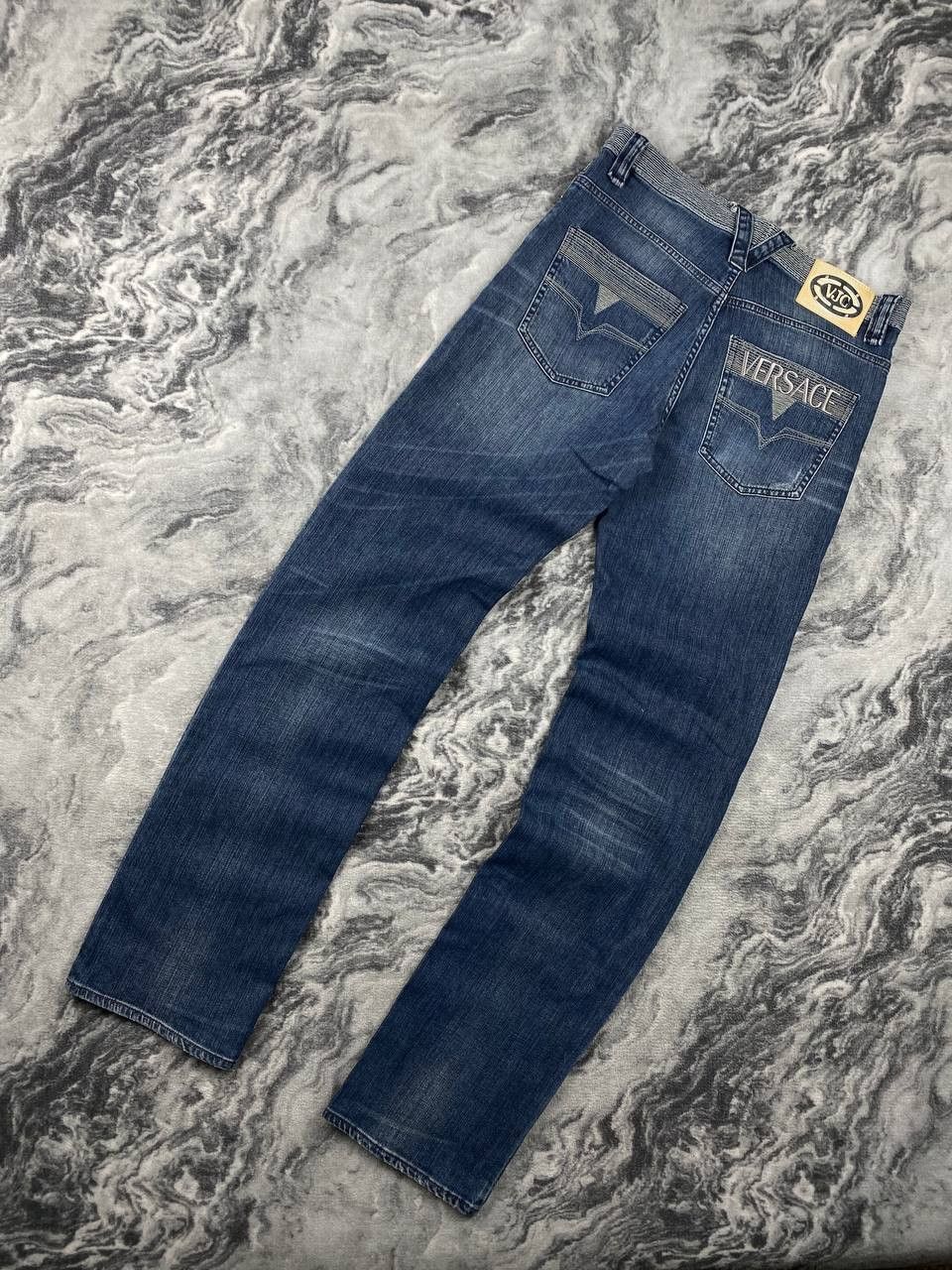Versace Vintage Versace Jeans Denim Big Logo Men Size 33 Blue Size US 33 - 1 Thumbnail