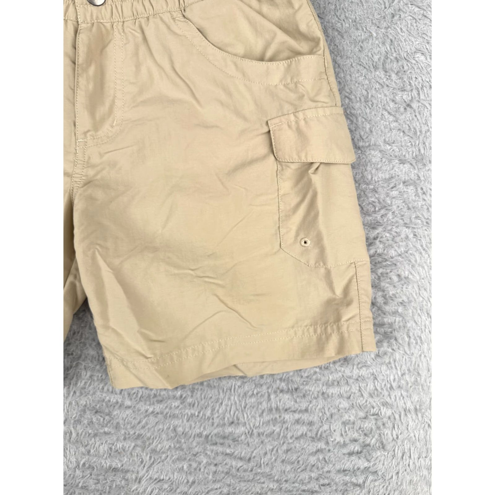Vintage Columbia Women's Cargo Shorts XS Beige Nylon Elastic Waist Casual Activewear Travel Workwear 6 in Inseam Size 26" / US 2 / IT 38 - 2 Thumbnail