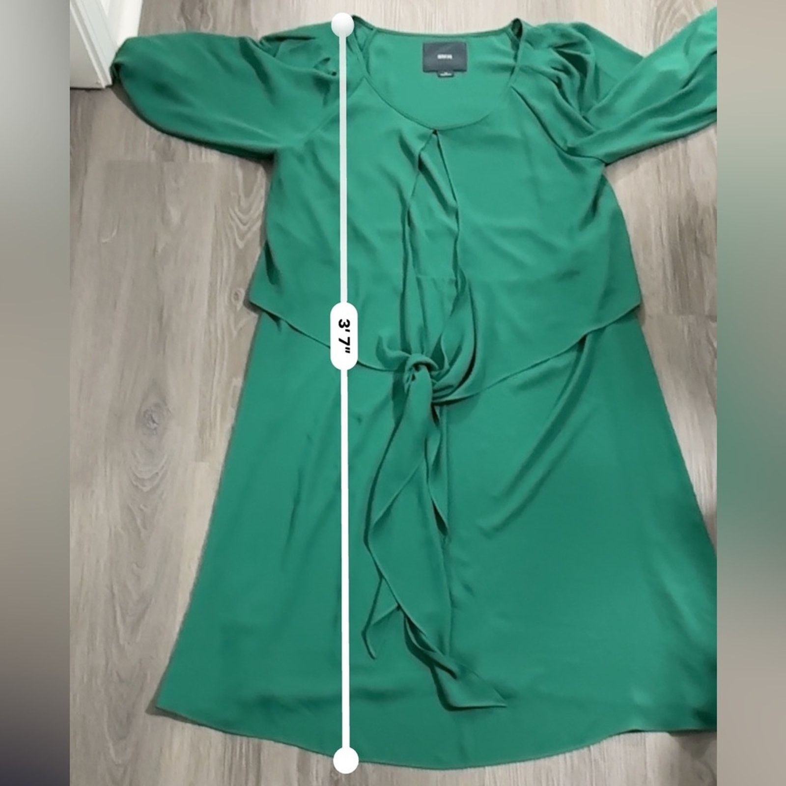 Anthropologie Anthropologie Maeve Valparaiso Green Tie Front Midi Dress Size L / US 10 / IT 46 - 9 Thumbnail