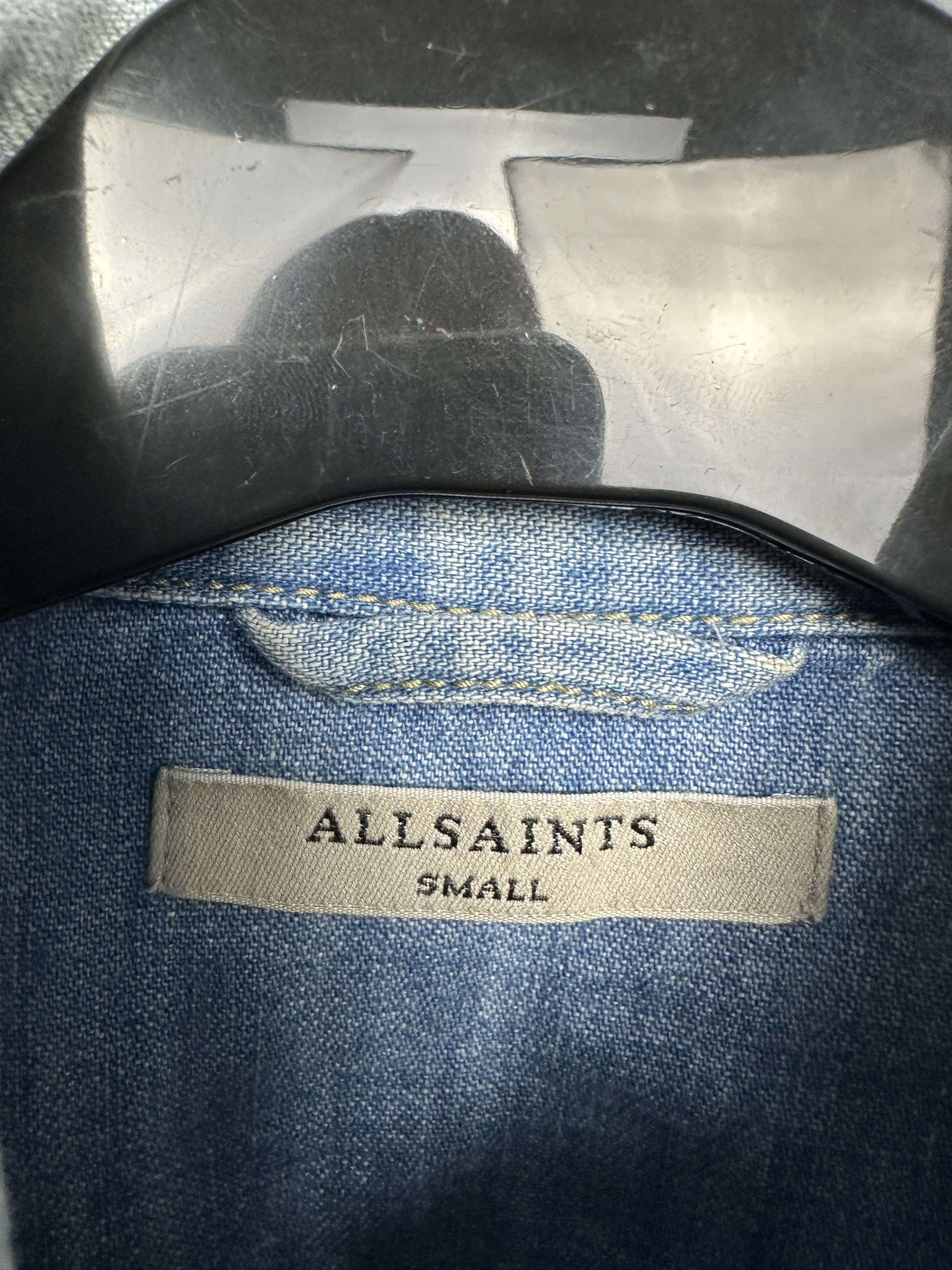 Allsaints Allsaints Womens Denim Jacket Flora Cannon Shirt Size S / US 4 / IT 40 - 3 Thumbnail