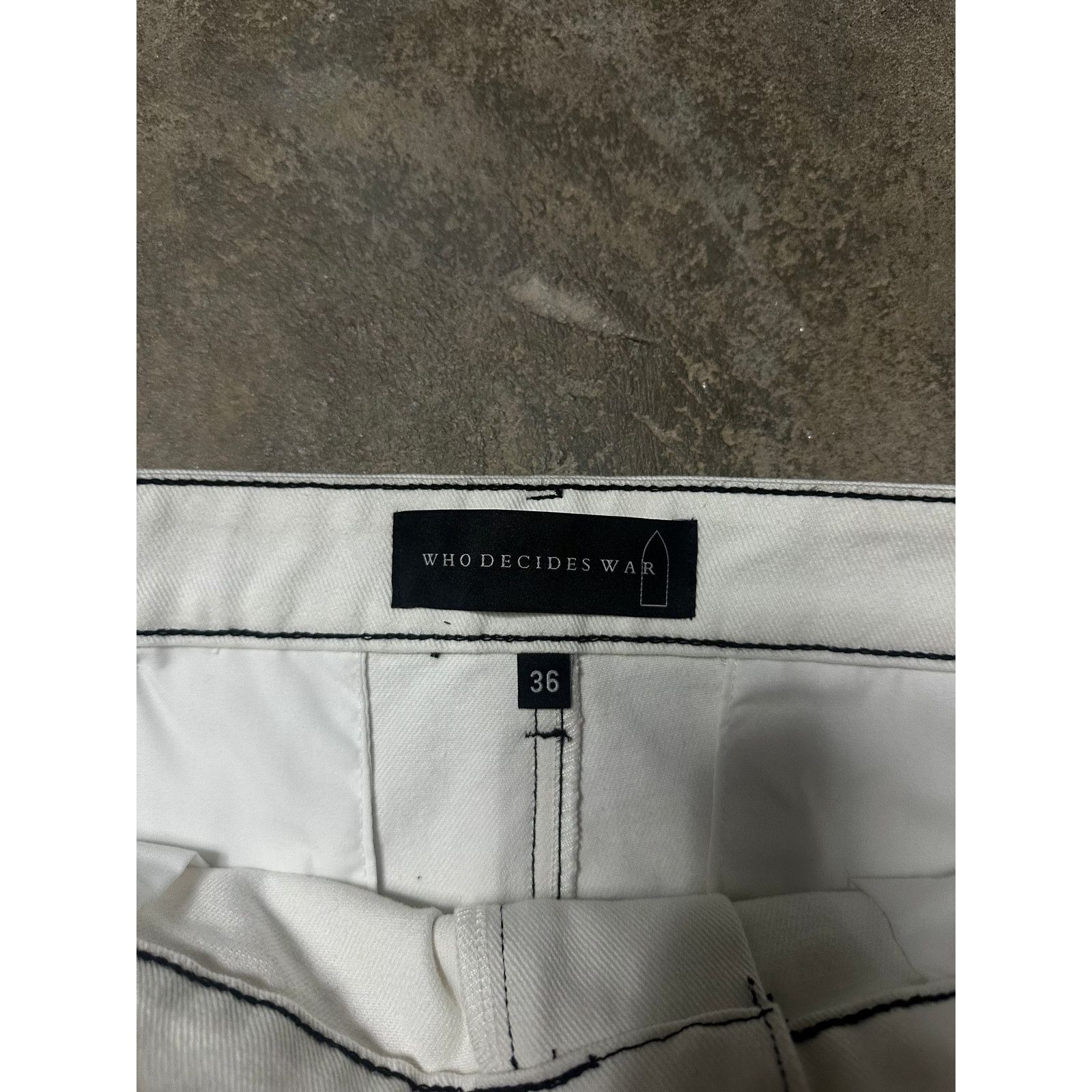 Who Decides War WDW Palm Tree Moto Denim size 36 Used Size US 36 / EU 52 - 3 Thumbnail