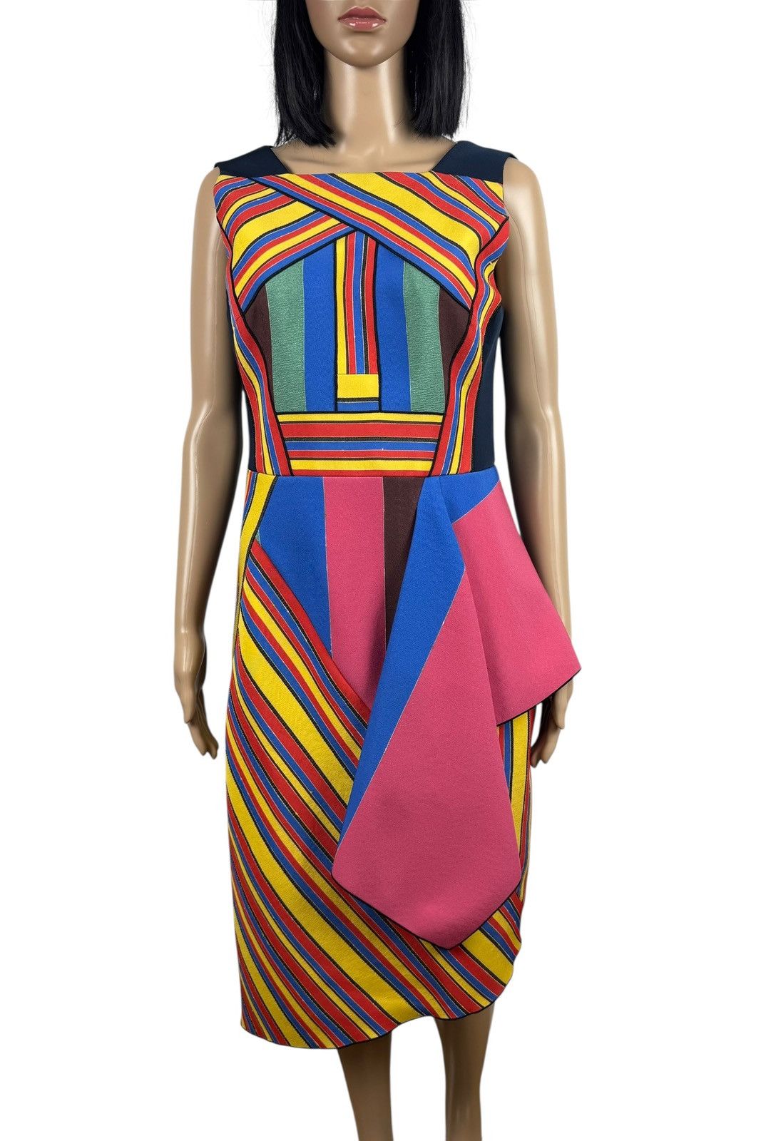 Peter Pilotto Peter Pilotto Patterned Dress Multicolor Polyester Silk 14 Size L / US 10 / IT 46 - 2 Thumbnail