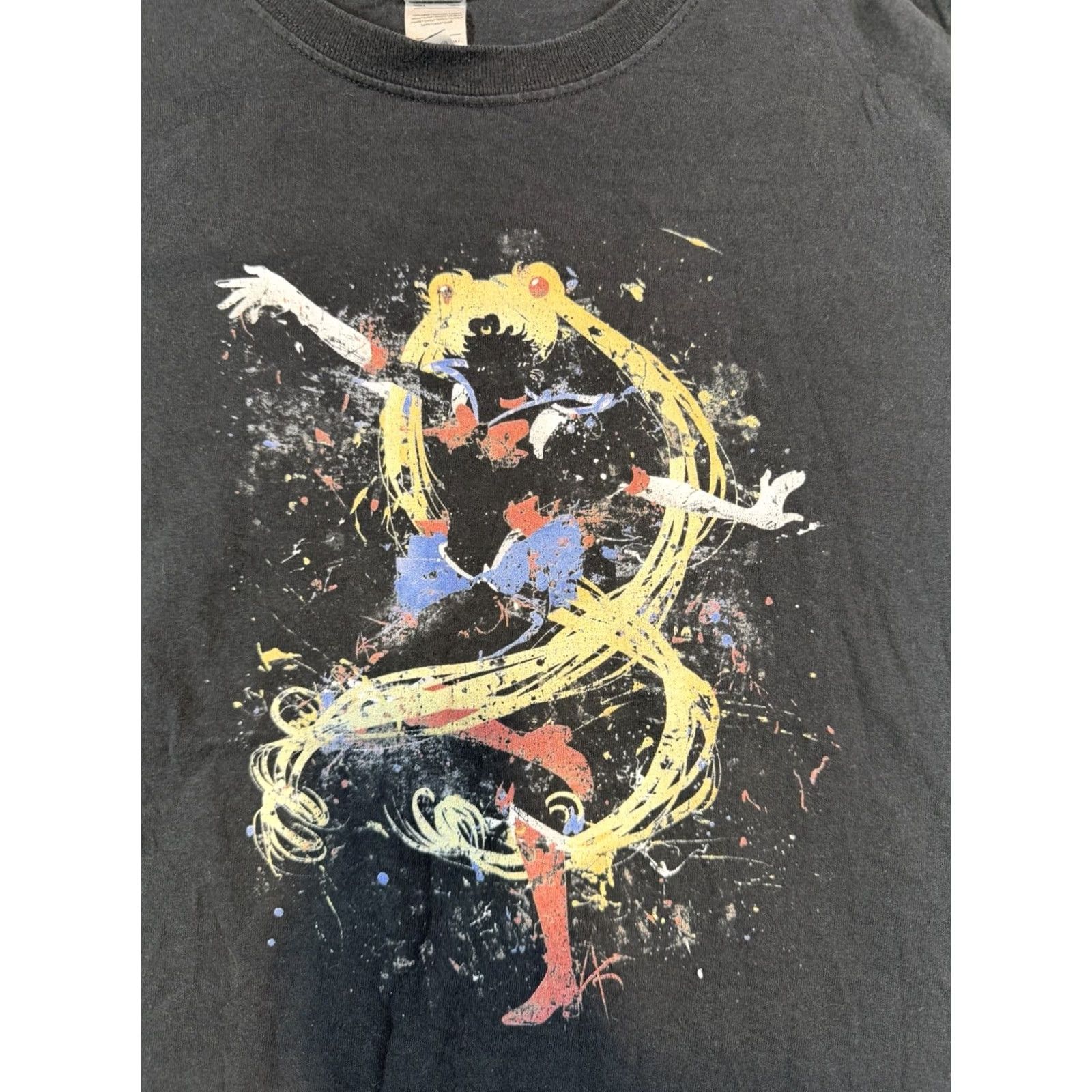 Gildan Gildan Sailor Moon Graphic Tee Men's T-Shirt Black XL Anime Graphic Print Shirt Size US XL / EU 56 / 4 - 2 Thumbnail