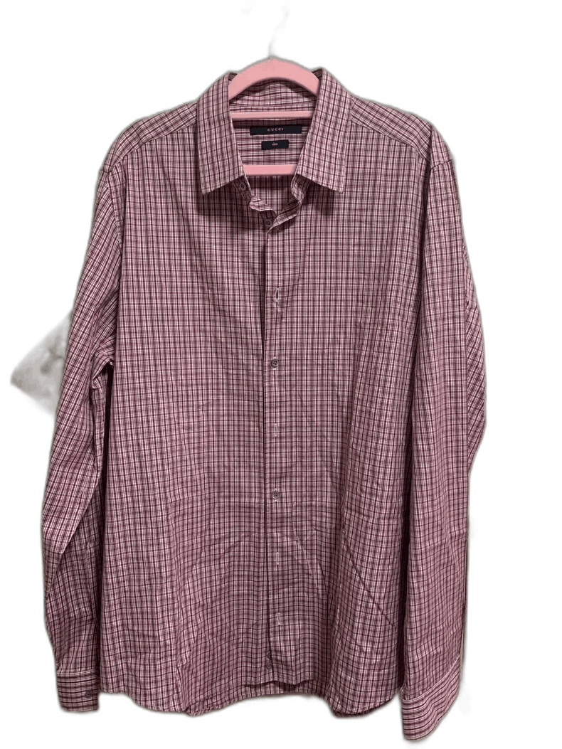 Gucci Gucci Checkered Long Sleeve Shirt Size US L / EU 52-54 / 3 - 1 Thumbnail
