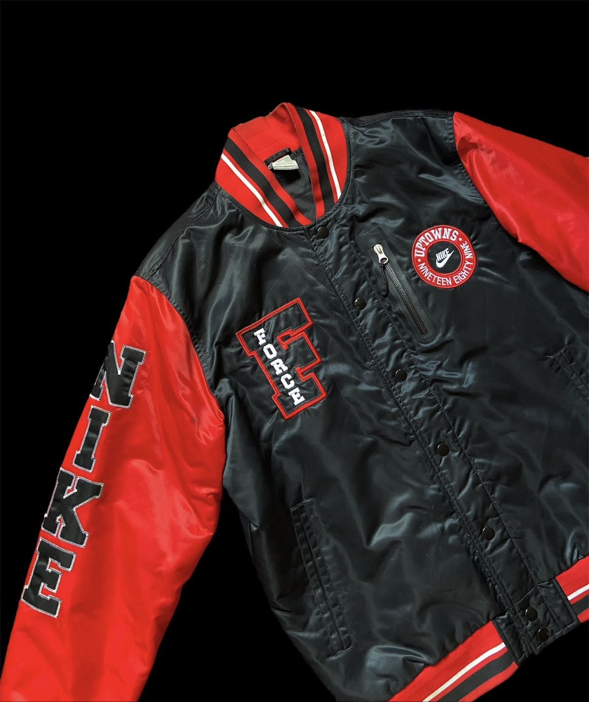 Nike × Vintage Nike varsity bomber jacket force uptown 1989 Size US M / EU 48-50 / 2 - 3 Thumbnail