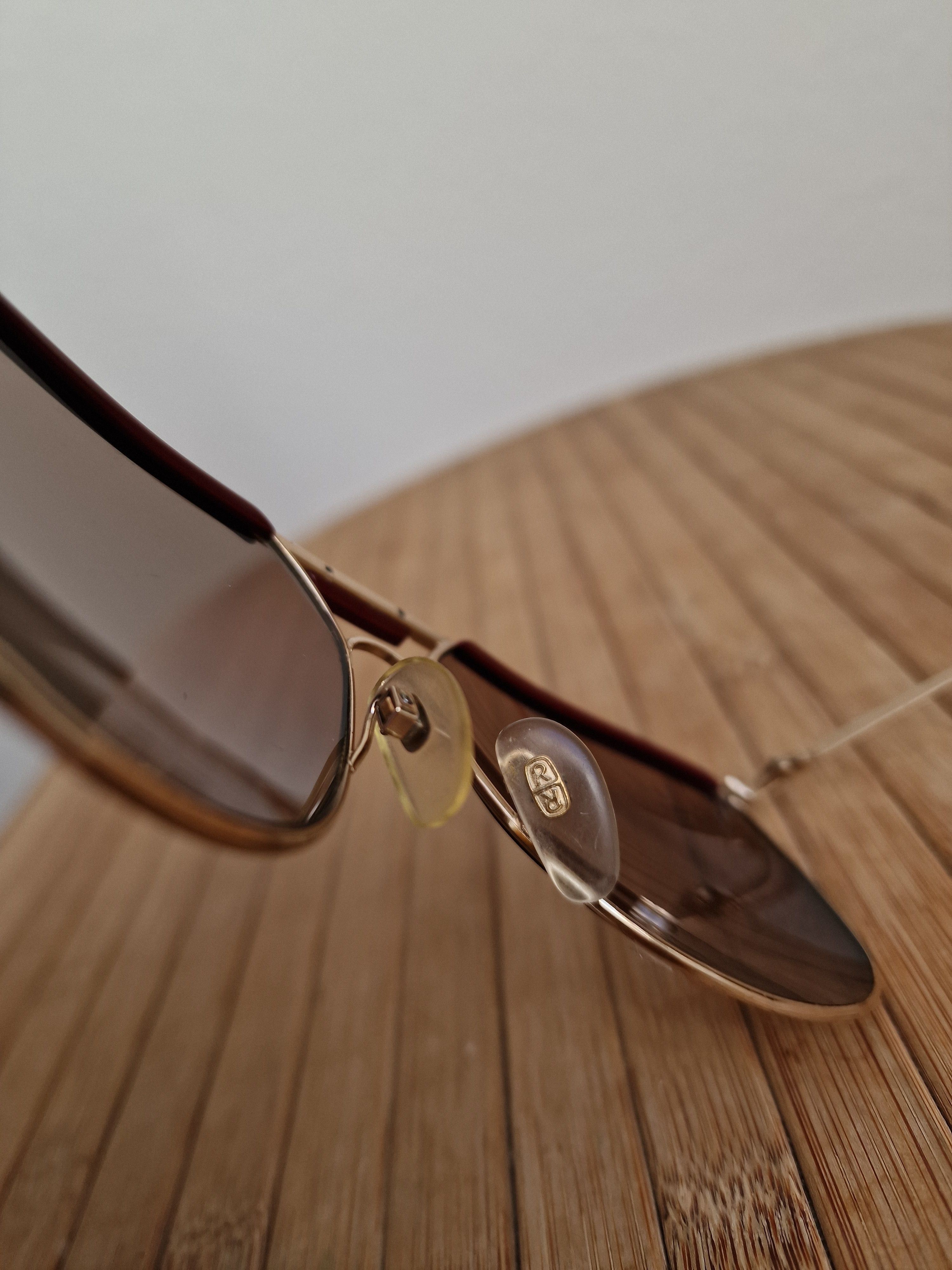 Vintage RODENSTOCK AVIATOR Sunglasses REMO GOLD \ BROWN Lensess USED Size ONE SIZE - 5 Thumbnail