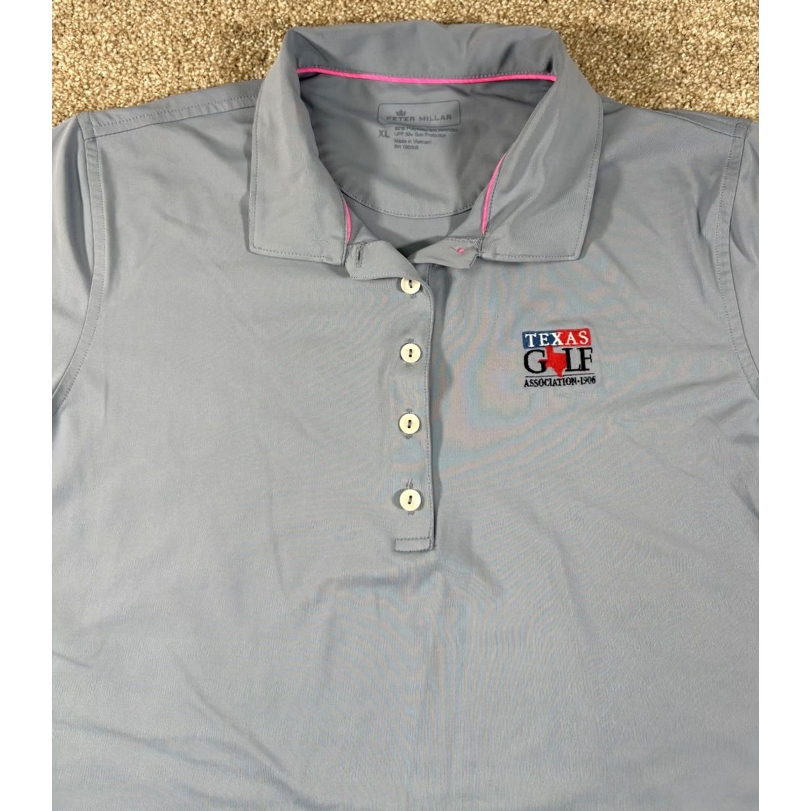 Peter Millar Peter Millar Polo Shirt Short Sleeve Blue Women’s XL Golf Texas Golf Association Ladies Polo Shirt Lightweight Pre-owned Excellent Size 40" / US 18 - 2 Thumbnail